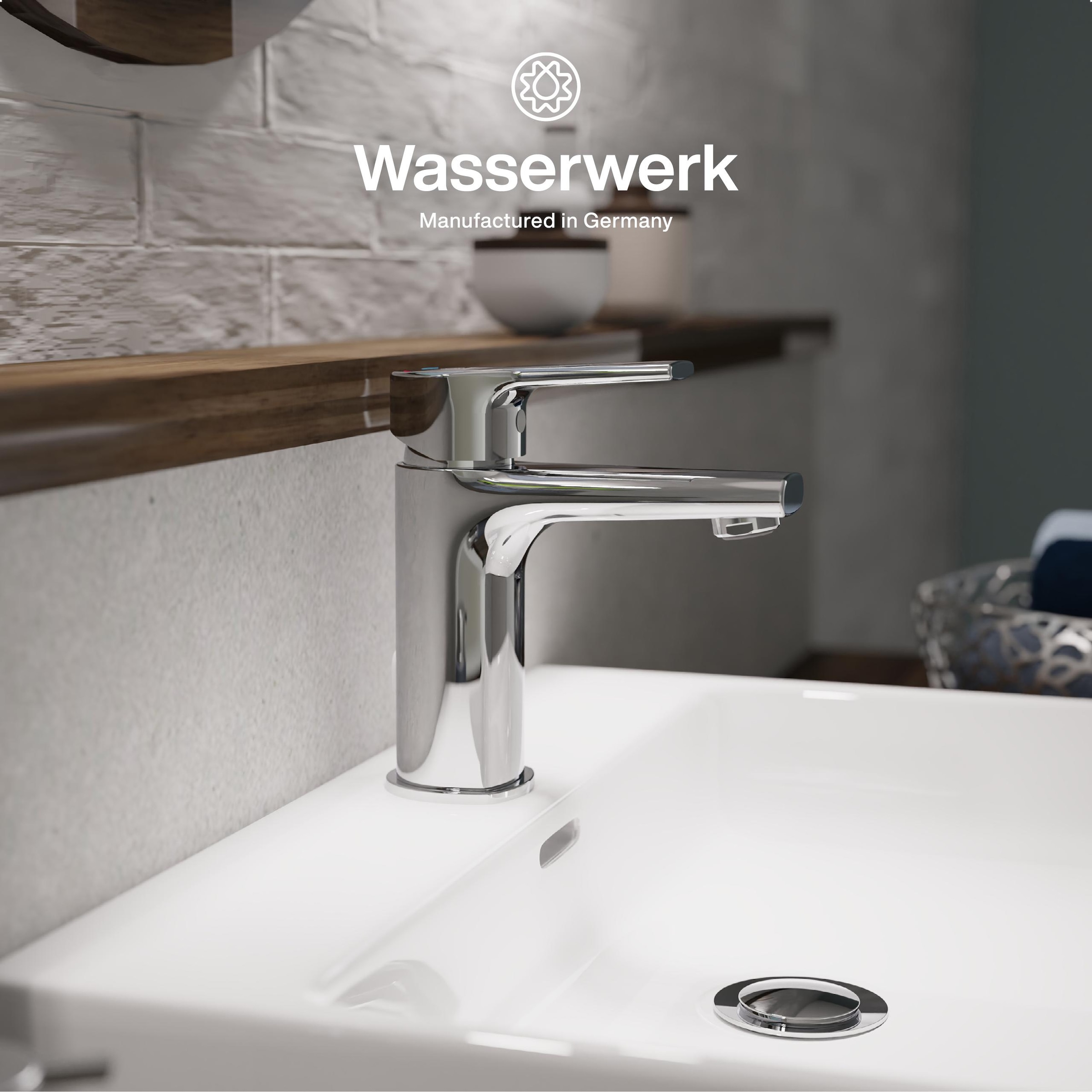 WASSERWERK Waschtischarmatur »WT 13« inkl. Popup, wassersparend