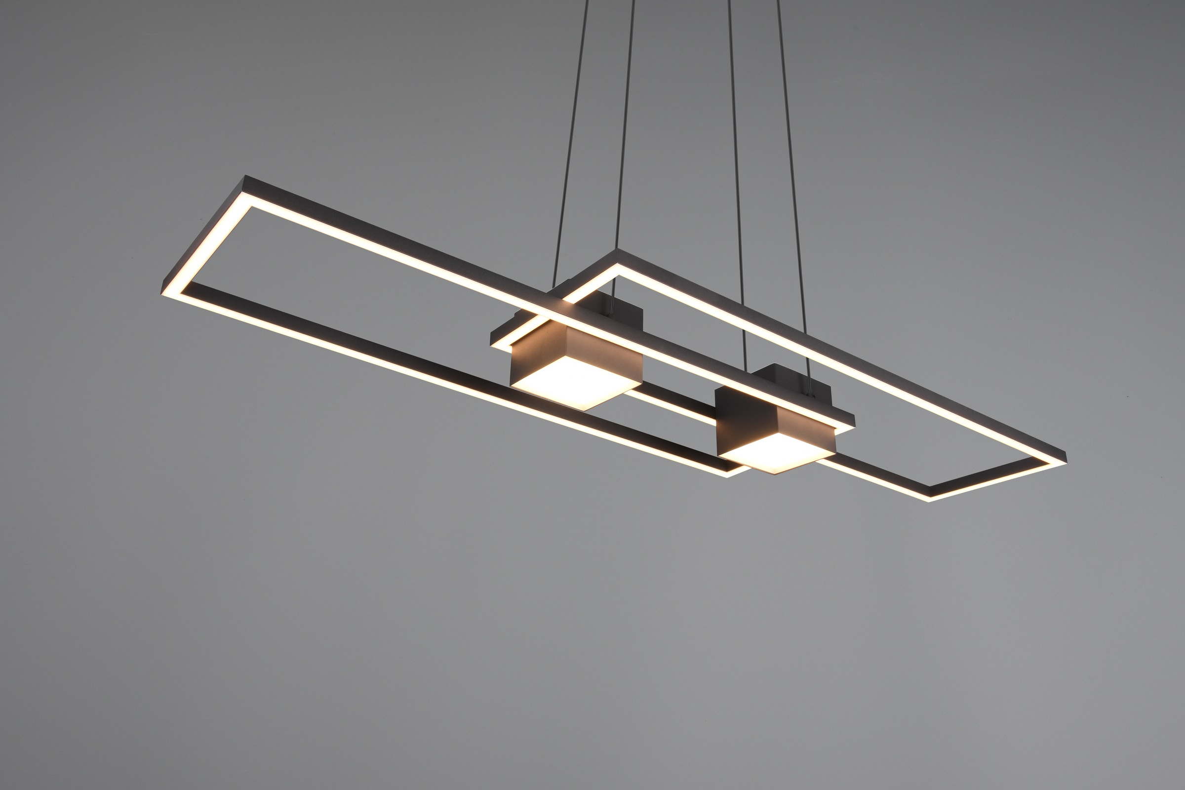 TRIO Leuchten LED Pendelleuchte »ALBANY, LED Hängelampe Wohnzimmer mit Fernbedienung, dimmbar, CCT«, 1 flammig, Leuchtmittel LED-Board | LED fest integriert, Lichtfarbe einstellbar, Memoryfunktion, Nachtlicht, up-and-down Licht