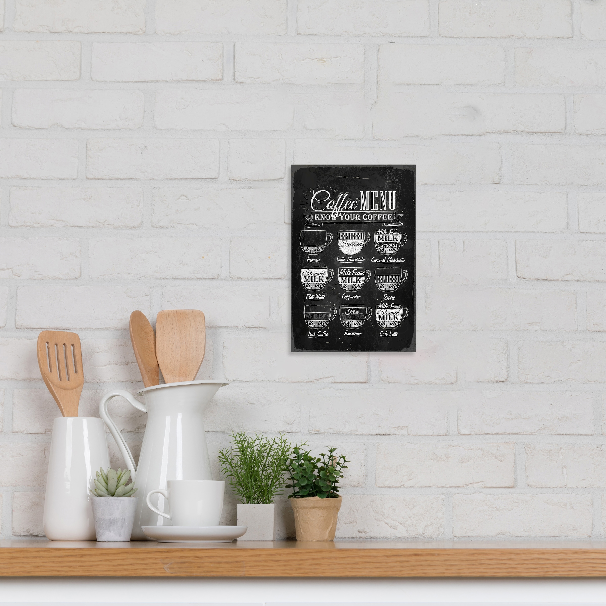 queence Alu-Dibond-Druck "Coffee Menu", Kaffee-Kaffee Bilder-Sprüche, Kaffee, Coffee, Espresso, Schild