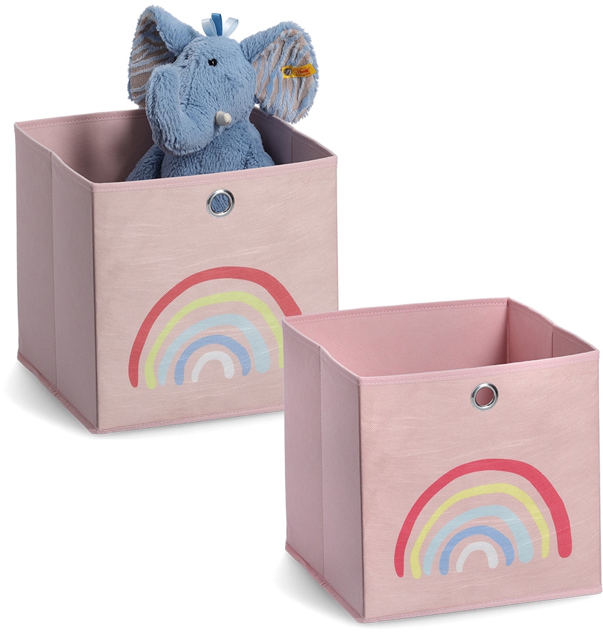 Zeller Present Organizer "Rosy Rainbow" Aufbewahrungsbox, flach klappbar, V günstig online kaufen