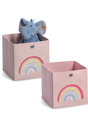 Organizer »Rosy Rainbow«, (Set, 2 St.), Aufbewahrungsbox, flach klappbar, Vlies