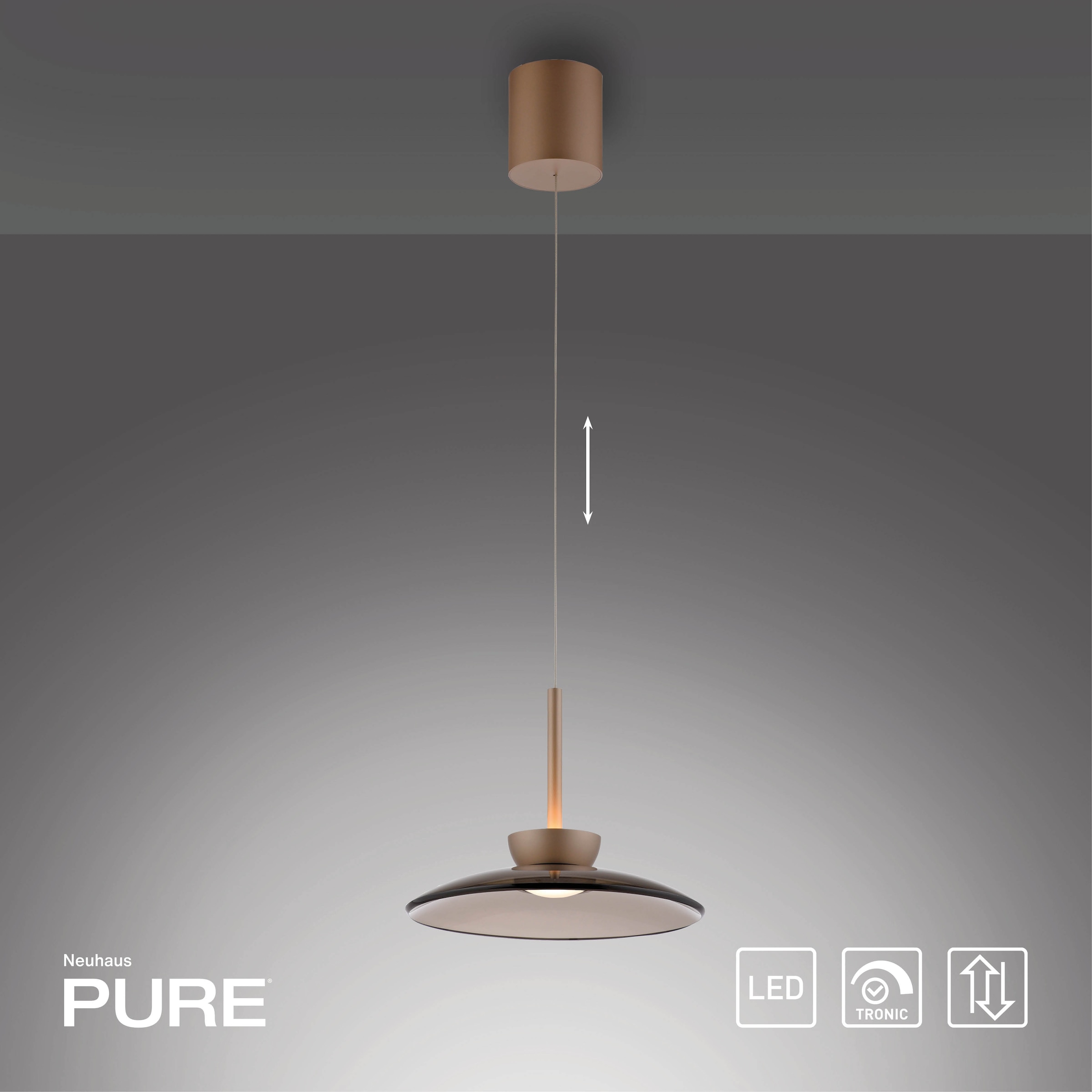 Neuhaus PURE LED Pendelleuchte »PURE Moon« LED-Board 1 Stk. Warmweiß Comfort Lift, dimmfähig über separaten Tronicdimmer