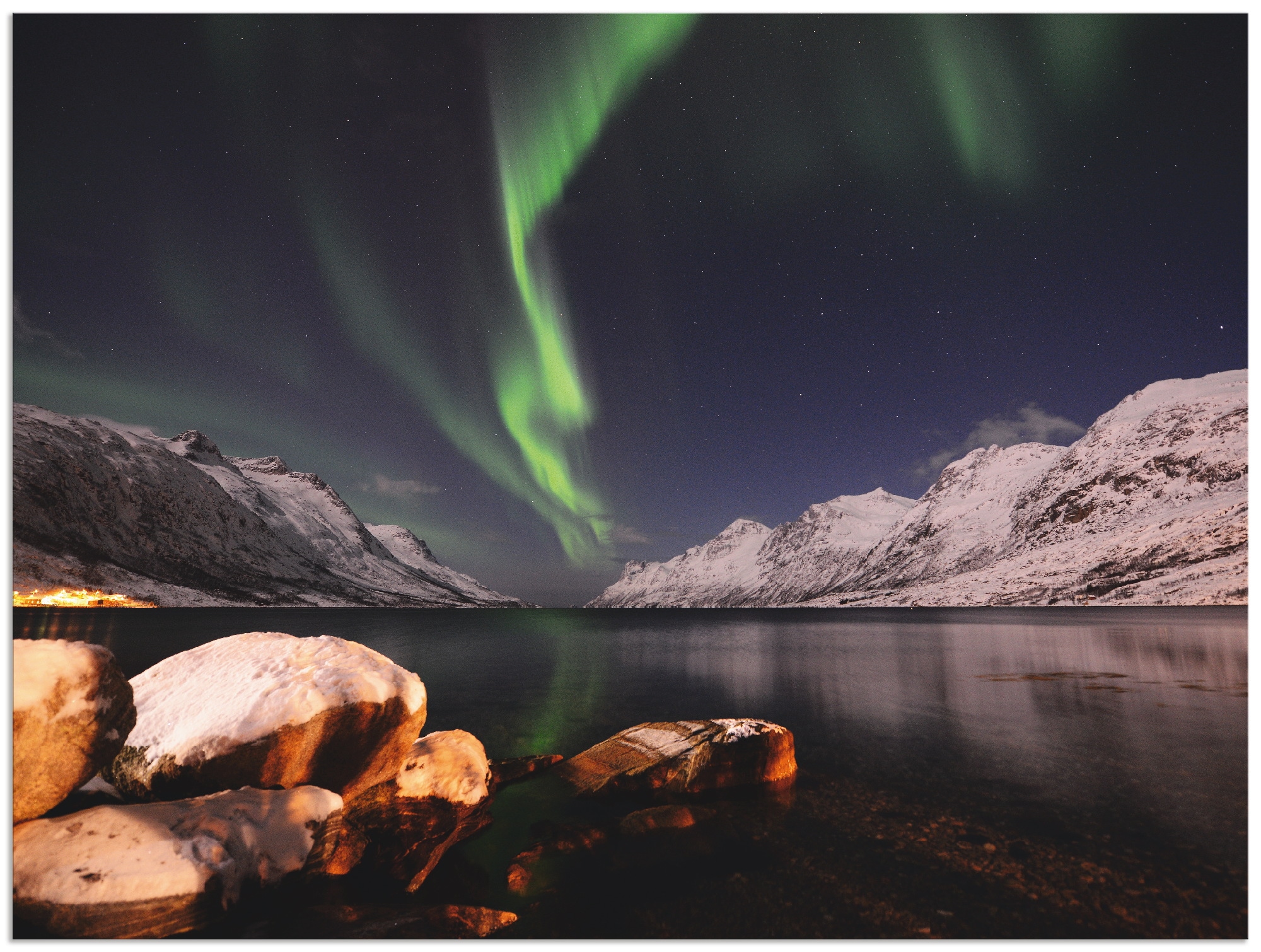 Artland Wandbild "Nordlicht Norwegen II" Himmel 1 Stk. tlg. als Alubild, Ou günstig online kaufen