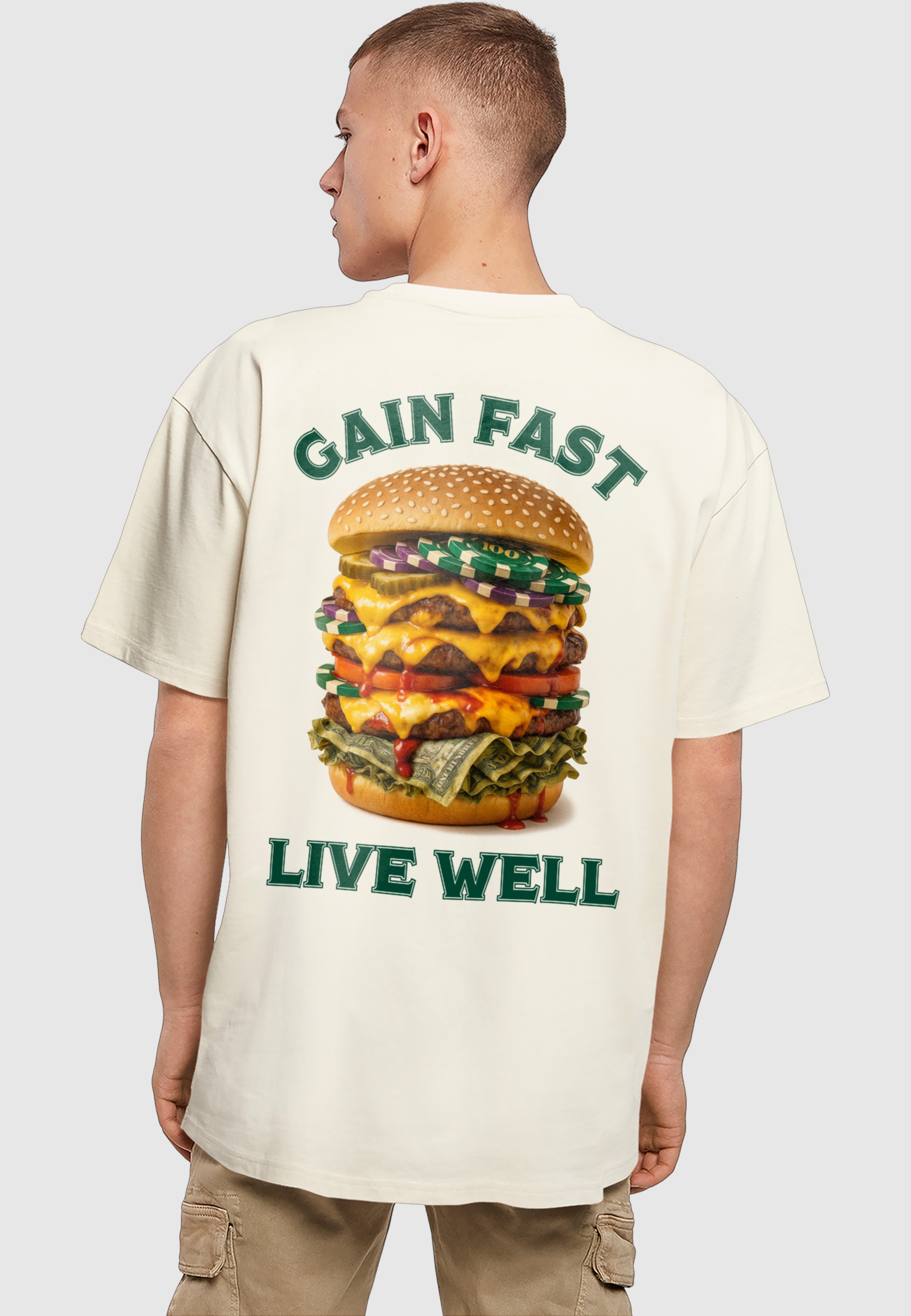 Upscale by Mister Tee T-Shirt »Upscale by Mister Tee Heavy Burger Heavy Oversize Tee« 1