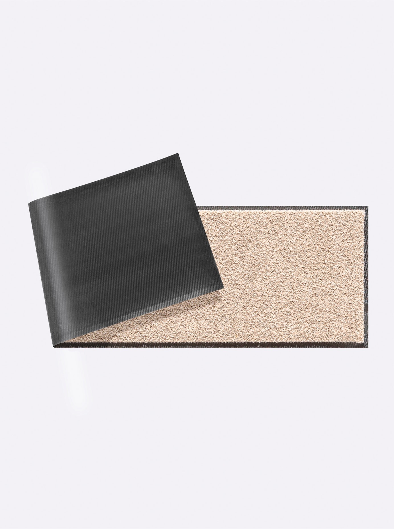Fußmatte SALONLOEWE Gr. 3, beige (sand), B:35cm H:7mm L:120cm, Kunstfaser, Polyamid, Teppiche, Fußmatte 3