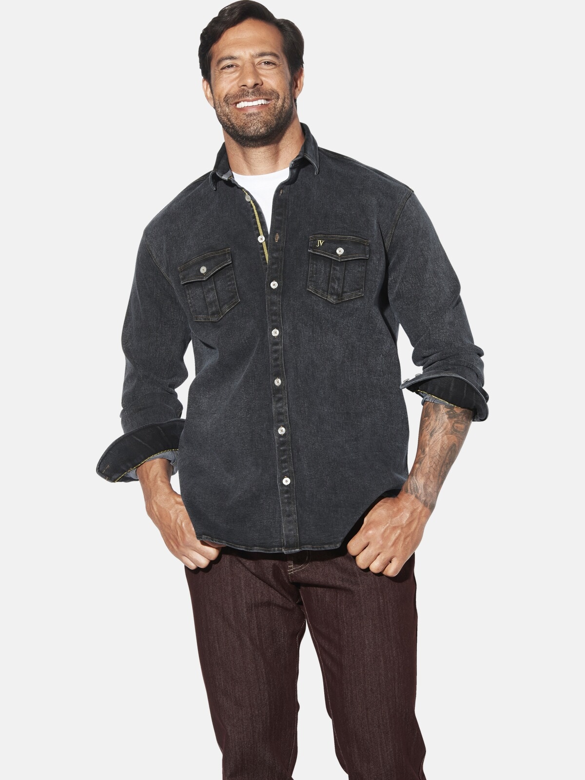 Jan Vanderstorm Jeanshemd "Jeanshemd OLAVIK" günstig online kaufen