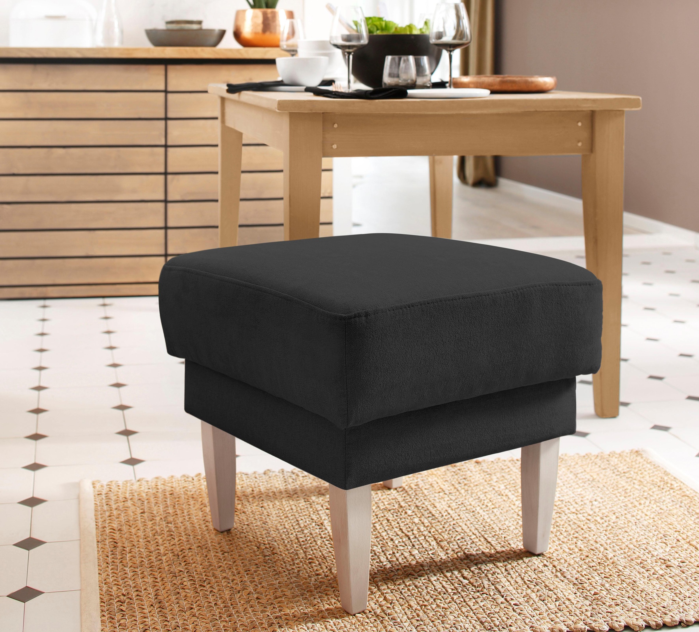 Thumbnail - Home affaire Hocker "Scalea" mit Federkern-Polsterung