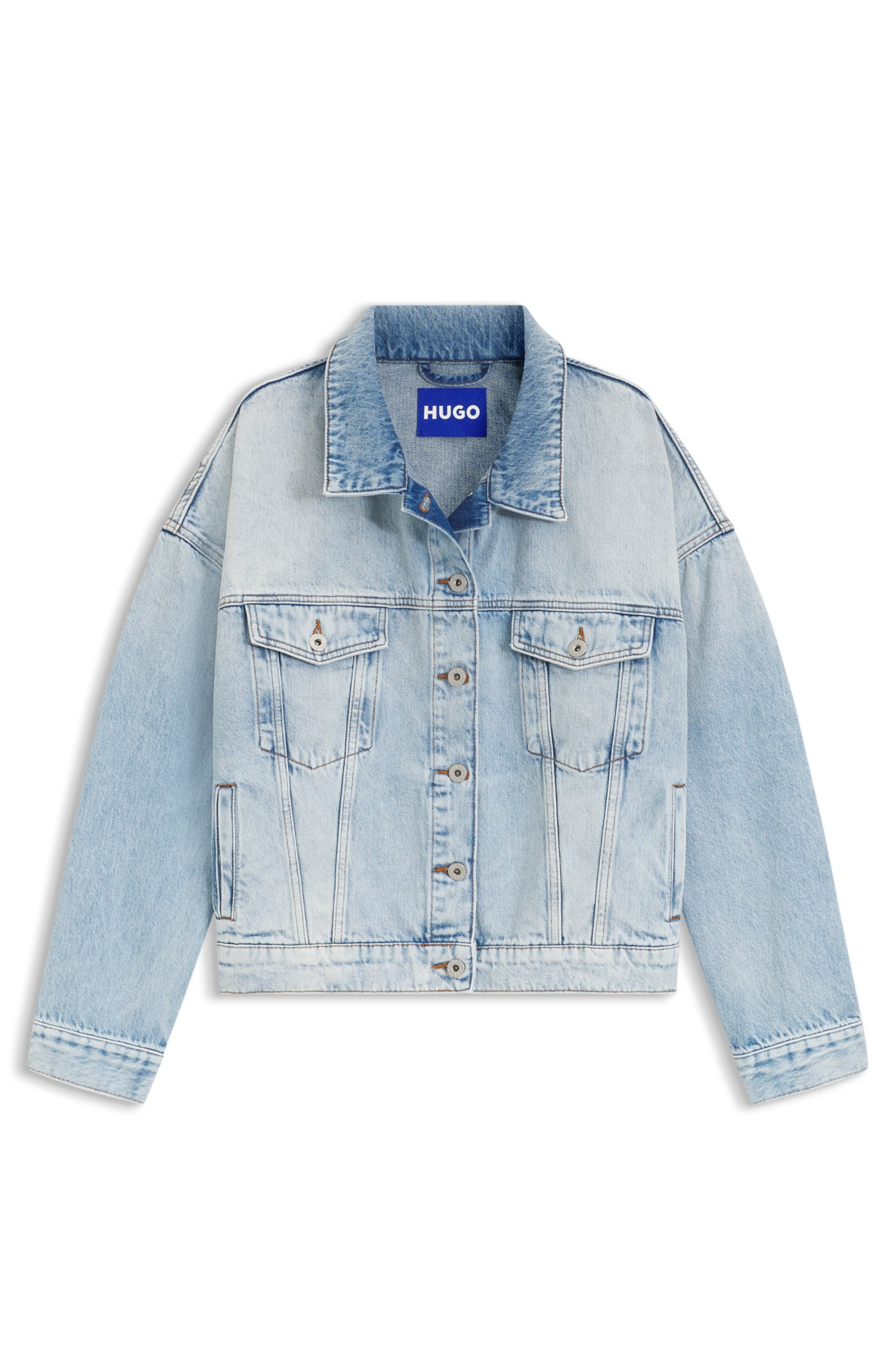 HUGO Blue Jeansjacke "Lou" Boxy, leicht oversized günstig online kaufen
