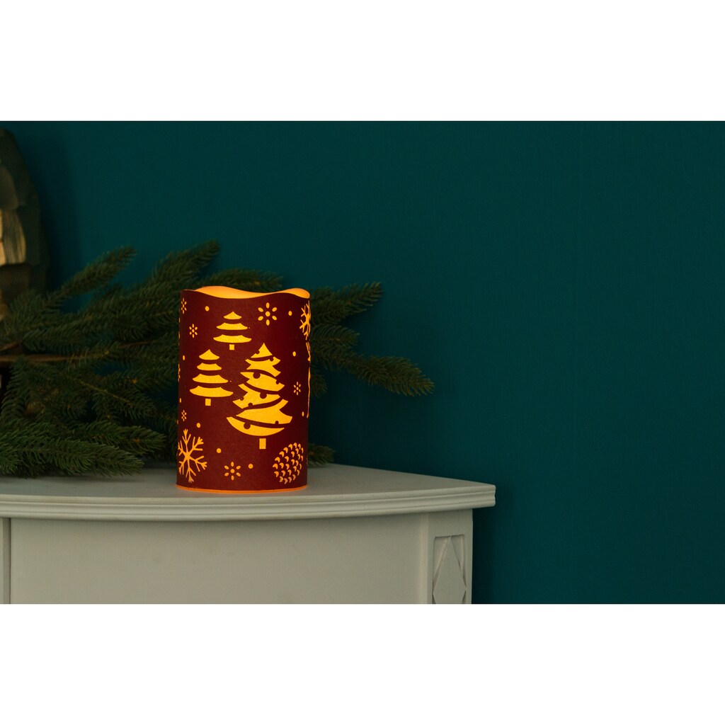Myflair Möbel & Accessoires LED-Kerze »Weihnachtsdeko rot«