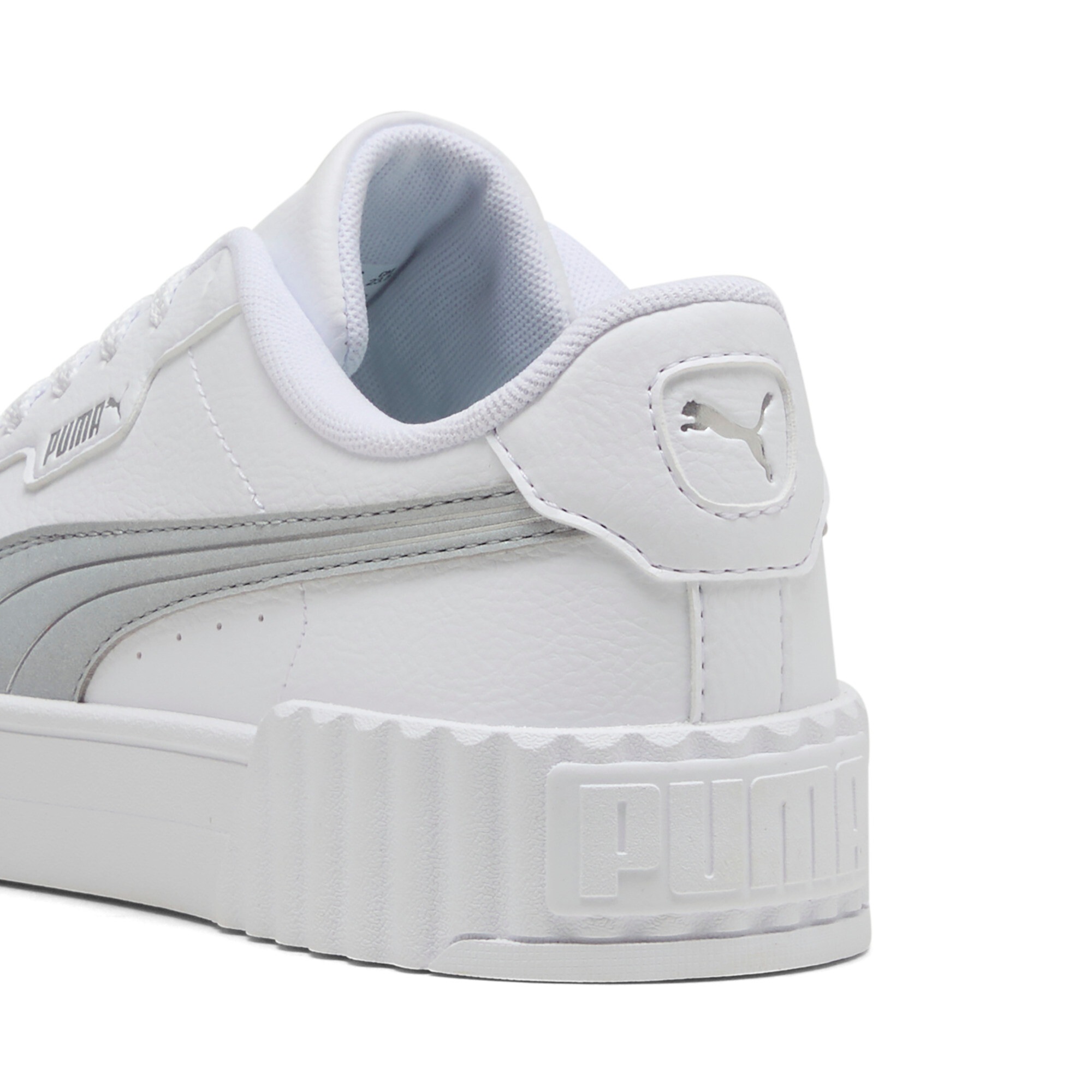 Sneaker PUMA "CARINA 3.0 AQUA METALLICS", Damen, Gr. 40, weiß (puma weiß, puma silber), Schuhe Sneaker 3