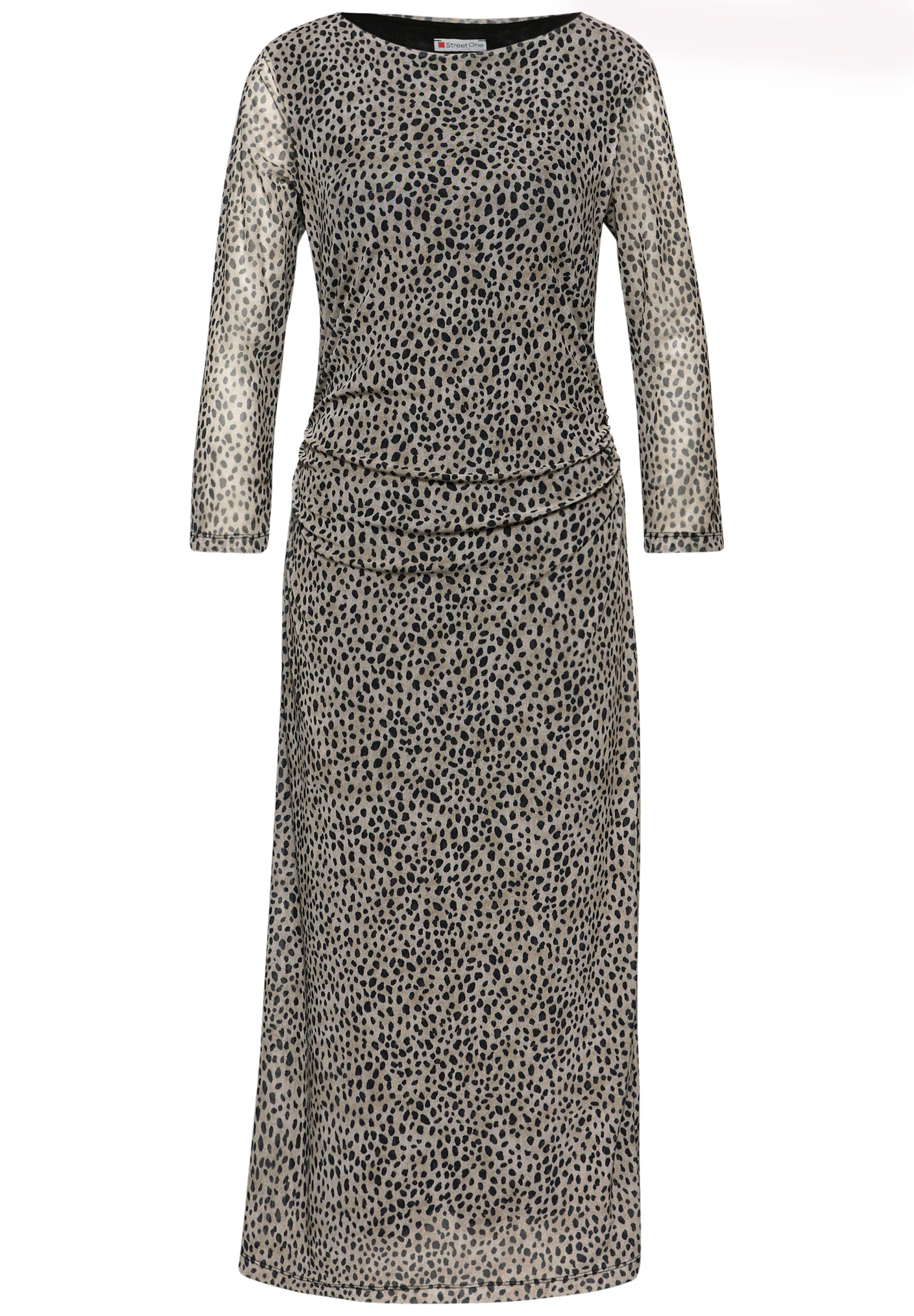 STREET ONE Midikleid Ohne Taschen mit Leo-Muster