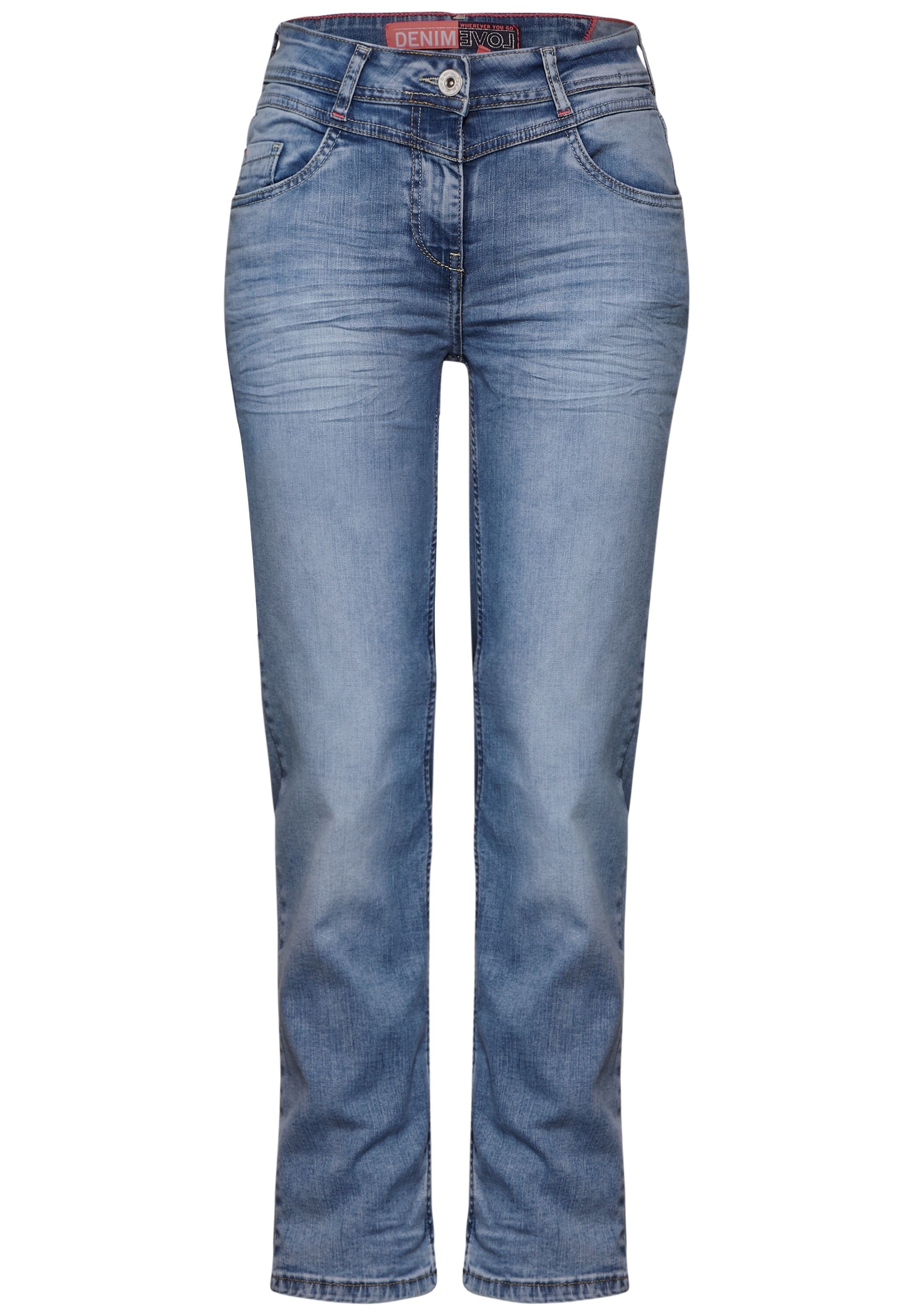 Cecil Slim-fit-Jeans, softer Materialmix
