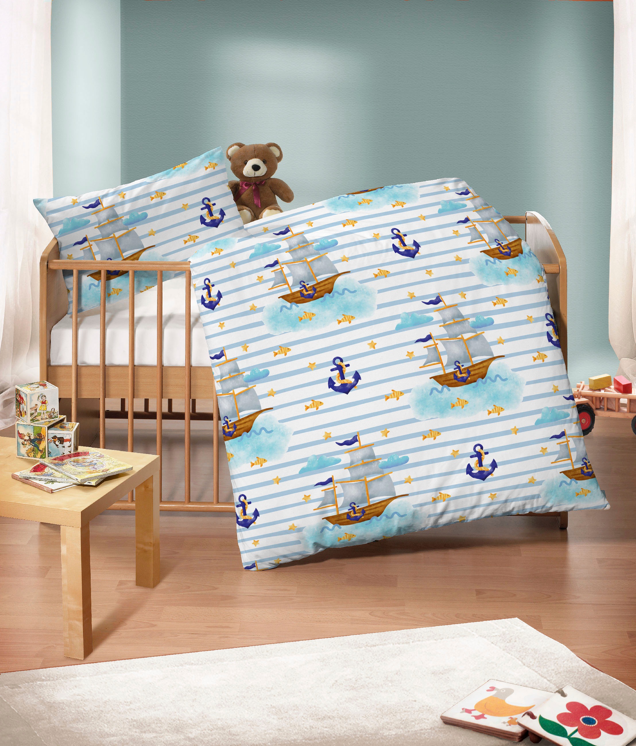 Biberna Kinderbettwäsche "Johanna" 2 Stk. hautfreundlich, kühlend, mit Reiß günstig online kaufen