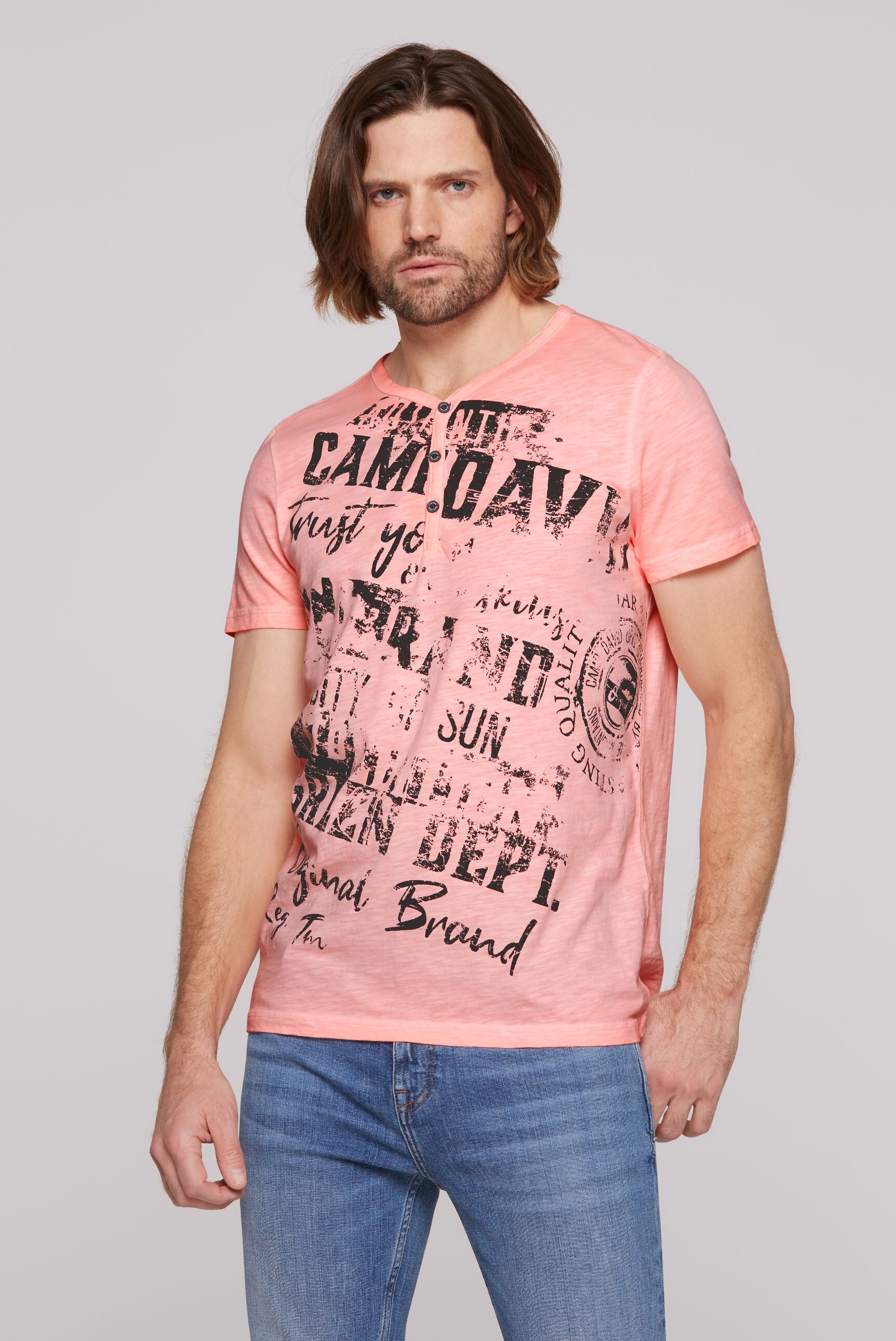CAMP DAVID V-Shirt, aus Baumwolle günstig online kaufen