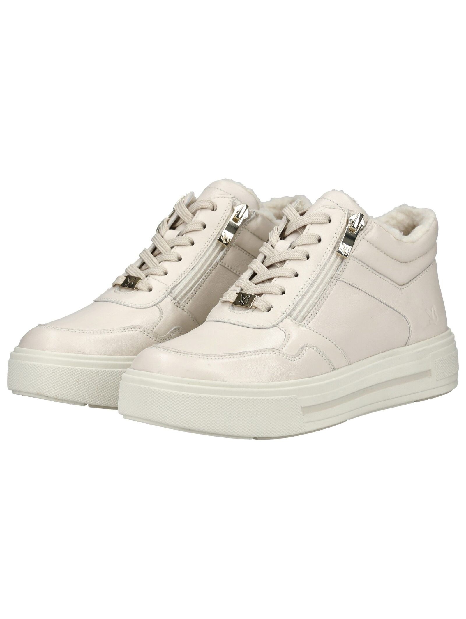 Schnürstiefelette CAPRICE "Caprice Stiefelette Leder", Damen, Gr. 38, weiß, Leder, Schuhe Schnürstiefelette 3