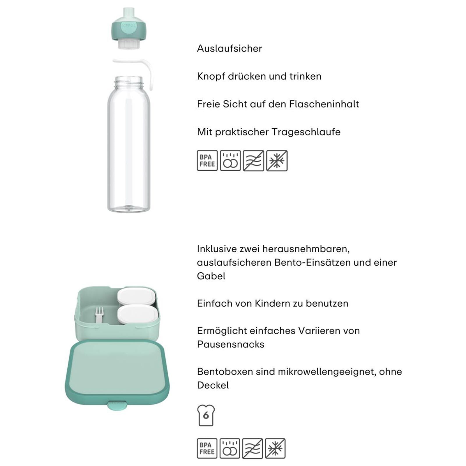 Mepal Lunchbox »Pausenset XL Campus (2025) 2er Set« Spülmaschinengeeignet