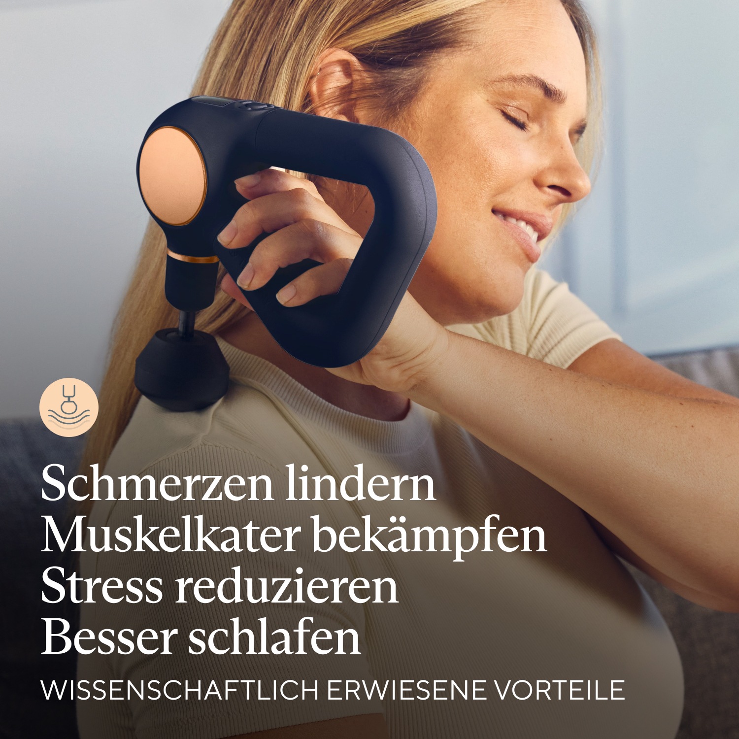 Therabody Massagepistole »Theragun Sense, Stressreduktion, Schmerzlinderung, Erholung«, geführte Atemübungen inkl. TheraMind Klang Therapie