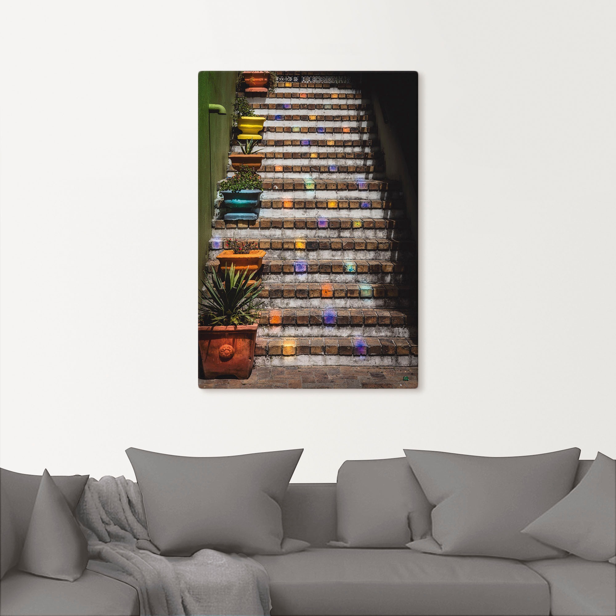Artland Wandbild »Die Treppe«, Gebäude, (1 St.), als Leinwandbild, Poster, Wandaufkleber in verschied. Größen