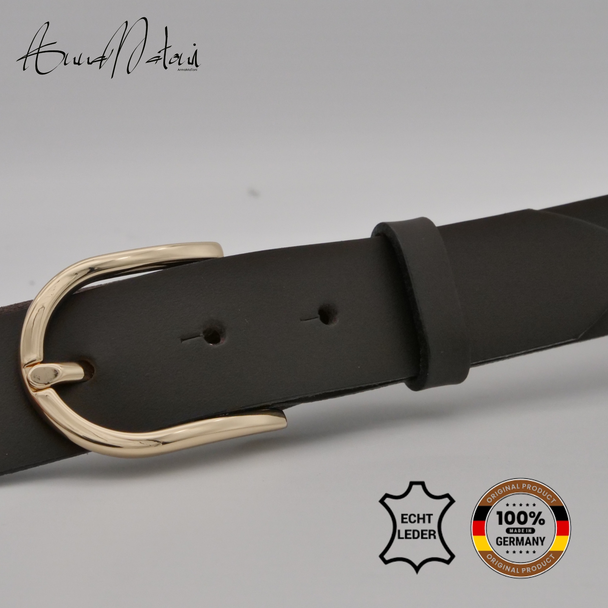 AnnaMatoni Ledergürtel »AnnaMatoni Damen Ledergürtel Basic Gürtel 3cm breit echt Leder«