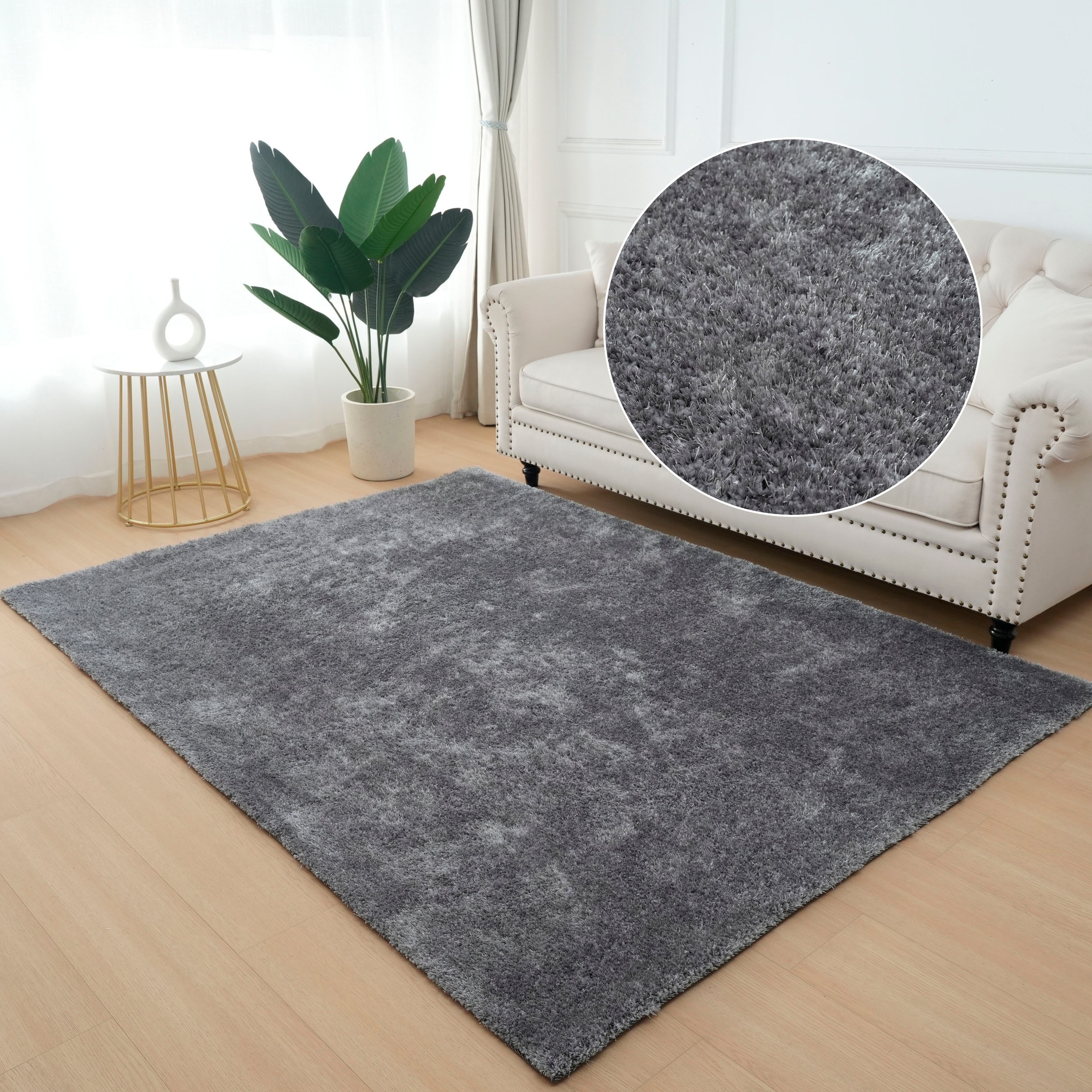 my home Hochflor-Teppich "Dana light, besonders weich, Mikrofaser Teppiche" günstig online kaufen