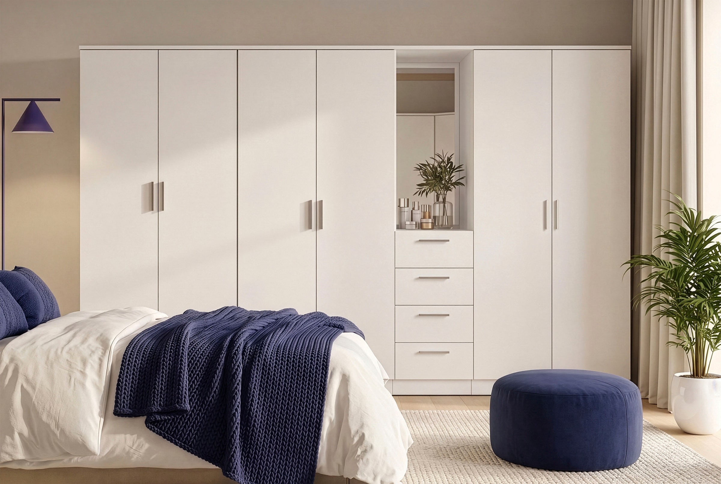 FORTE Kleiderschrank »Drehtürenschrank, Spiegel, Schubladen, viel Stauraum« B/H/T 199/181/52,7, Spiegel, Stauraum,Schubladen, FSC