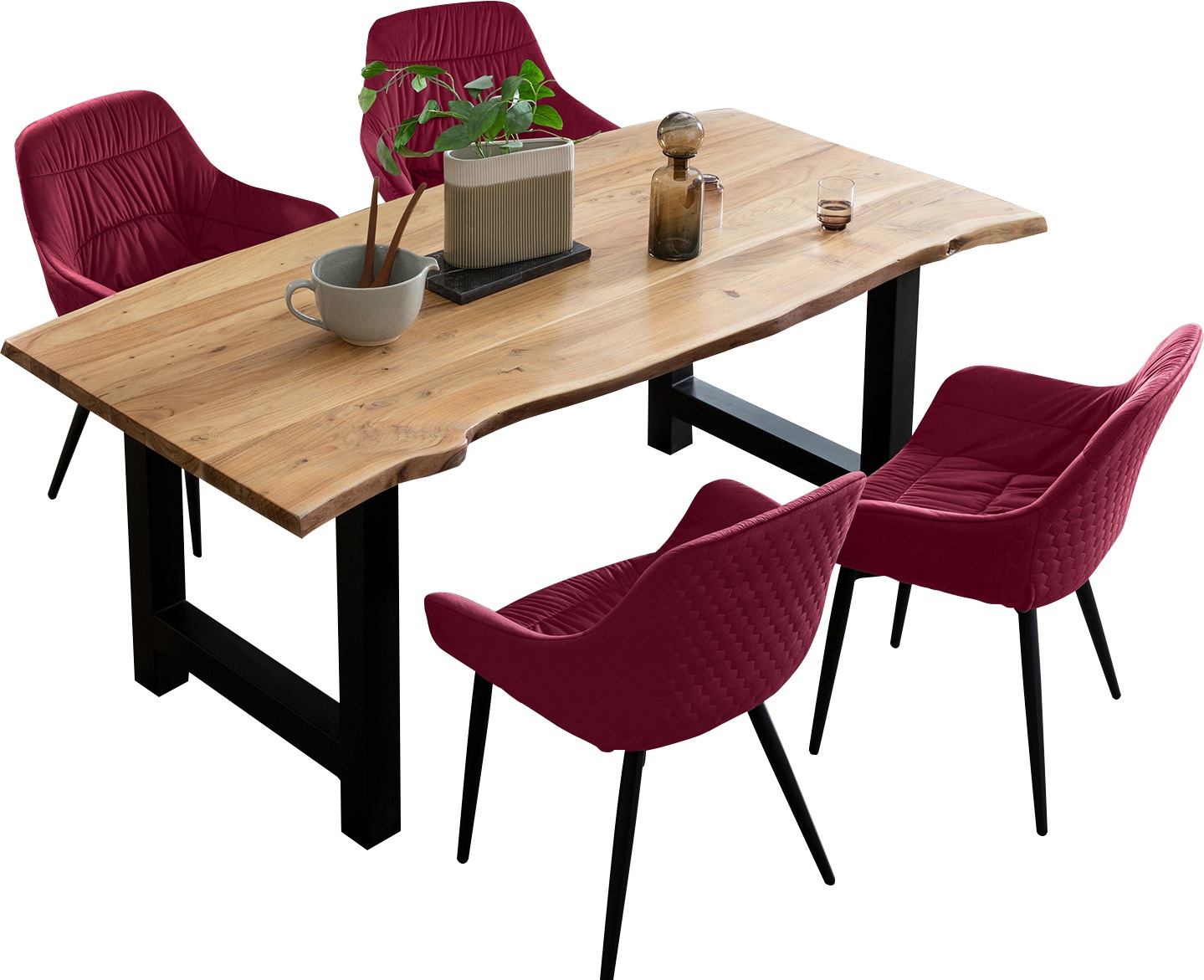 SalesFever Essgruppe, (Set, 5 tlg.), Massivholz geölt und zweifach gewachst