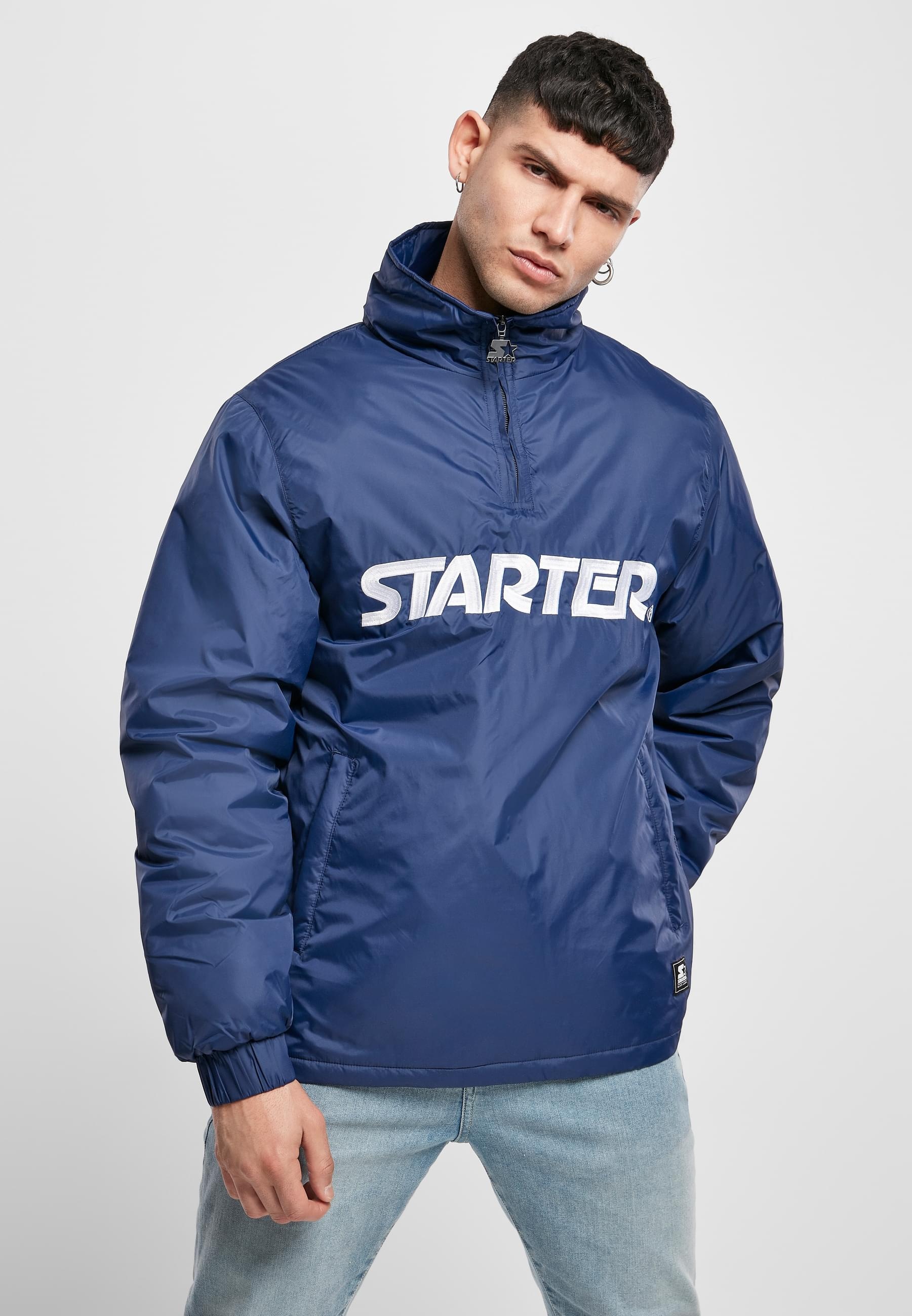 Starter Black Label Allwetterjacke »Starter Black Label Herren Starter Logo Half Zip Jacket« 1 Stk. tlg. ohne Kapuze