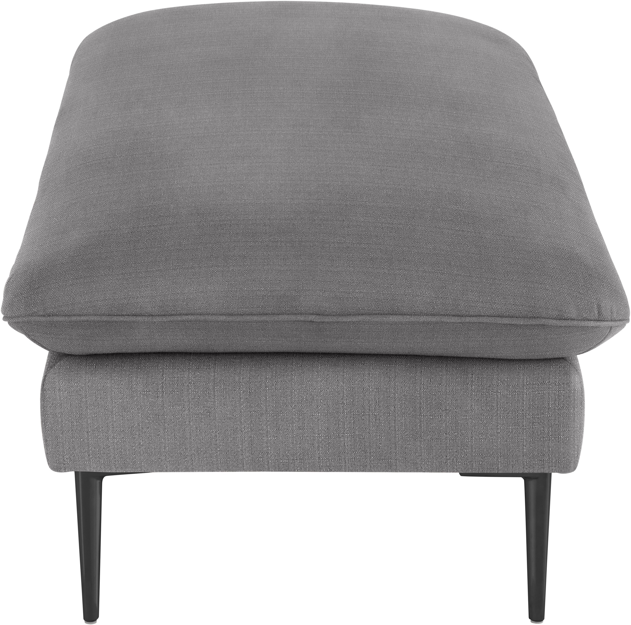 Hocker W.SCHILLIG "enjoy&MORE", grau (dolphin r66), B:151cm H:45cm T:71cm, Chenille-Flachgewebe R66 (85% Polyester, 15% Nylon);Longlife Xtra-Leder Z59: Glattleder mit modischer Prägung. Hautstärke 0, 9 - 1, 1 mm;Stoff S37 (100% Polyester), Hocker, Hocker, 9
