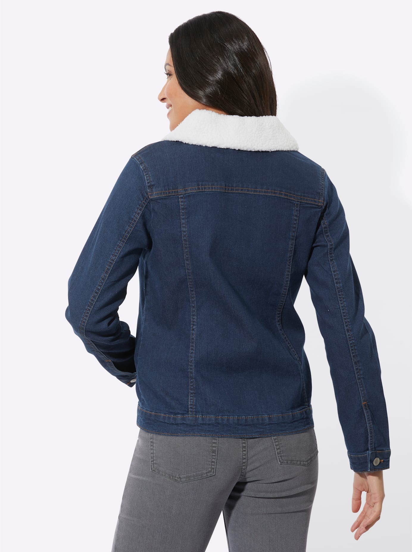 Thumbnail - Classic Basics Jeansjacke ohne Kapuze