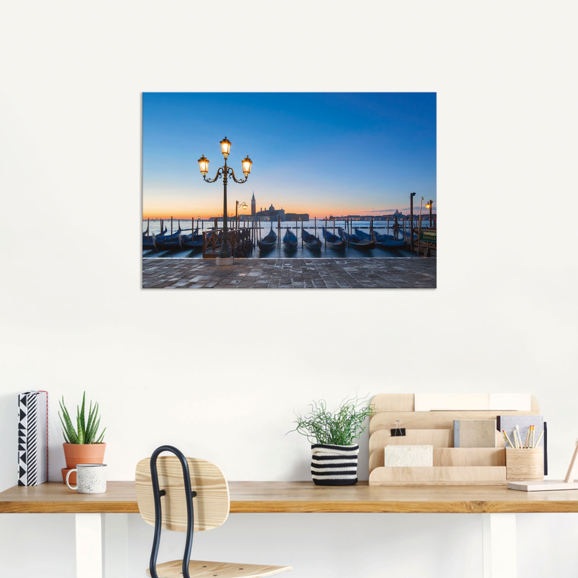 Artland Wandbild »Venedig Hafen«, Venedig, (1 St.), als Alubild, Leinwandbild, Wandaufkleber oder Poster in versch. Größen