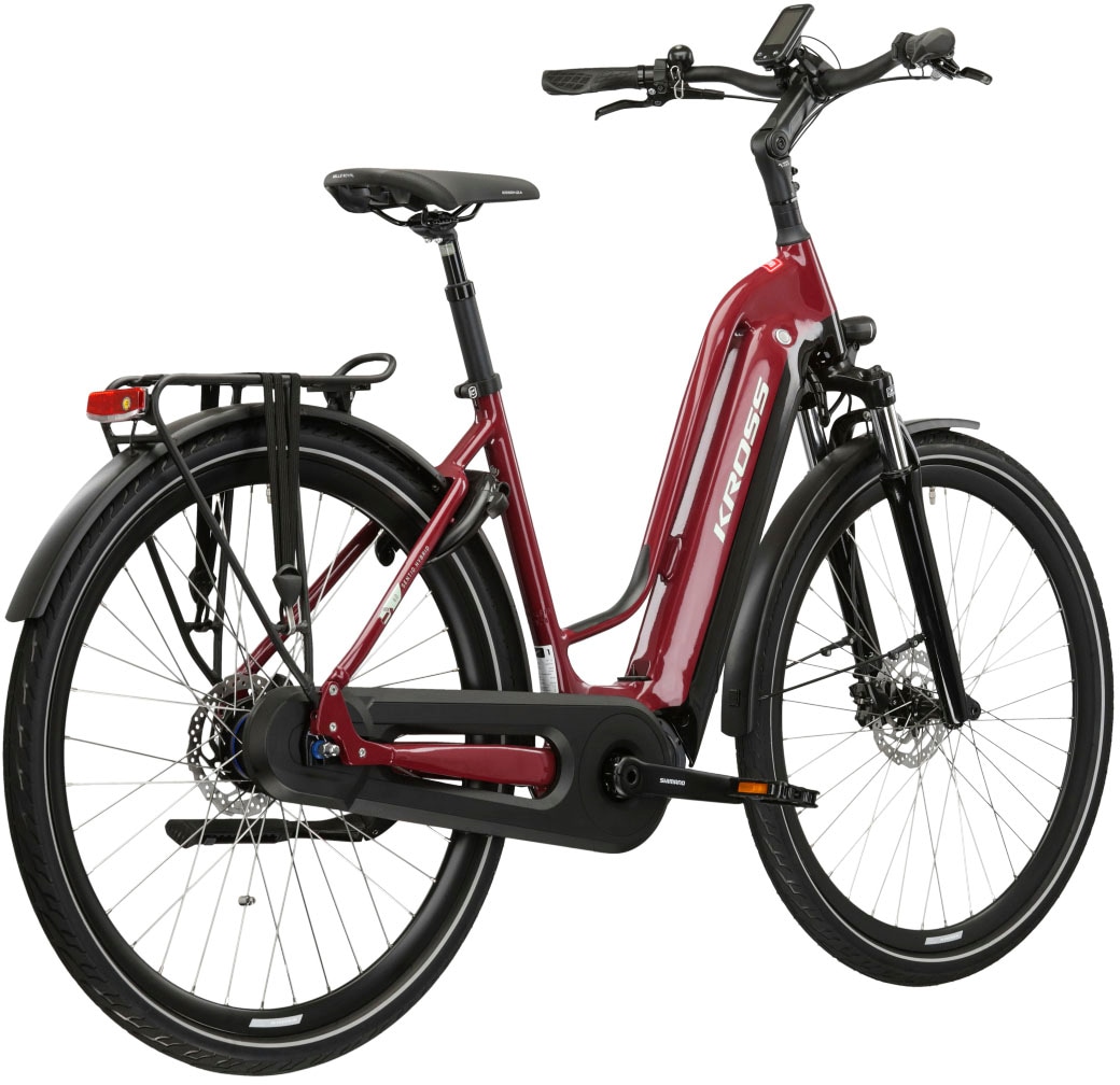 Kross E-Bike »E-Citybike Damen Sentio 6.0 28" rot«, 8 Gang, Shimano, Nexus, Mittelmotor 250 W