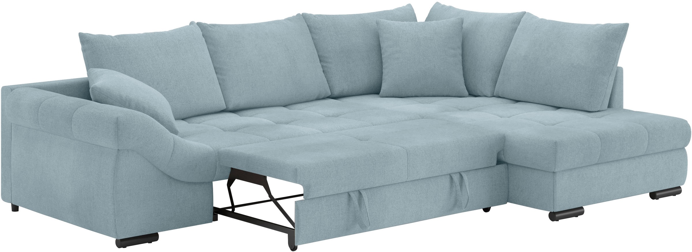 Mr. Couch Ecksofa »Allegro DuraFlex, L-Form«, Hochschläfer-Bettauszug, Kaltschaumpolsterung, bis 140 kg belastbar