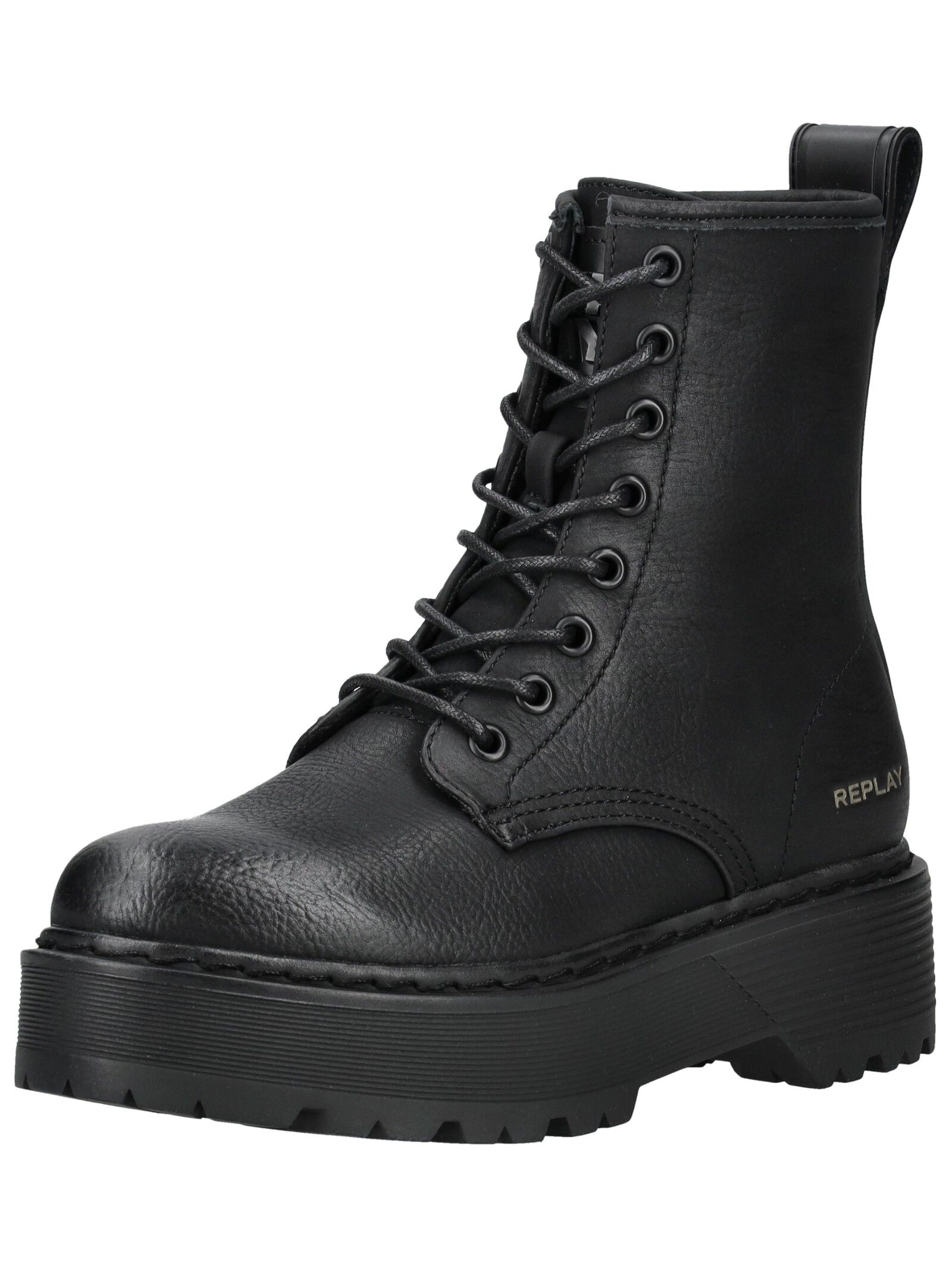 Replay Schnürstiefelette "Replay Stiefelette Lederimitat" günstig online kaufen