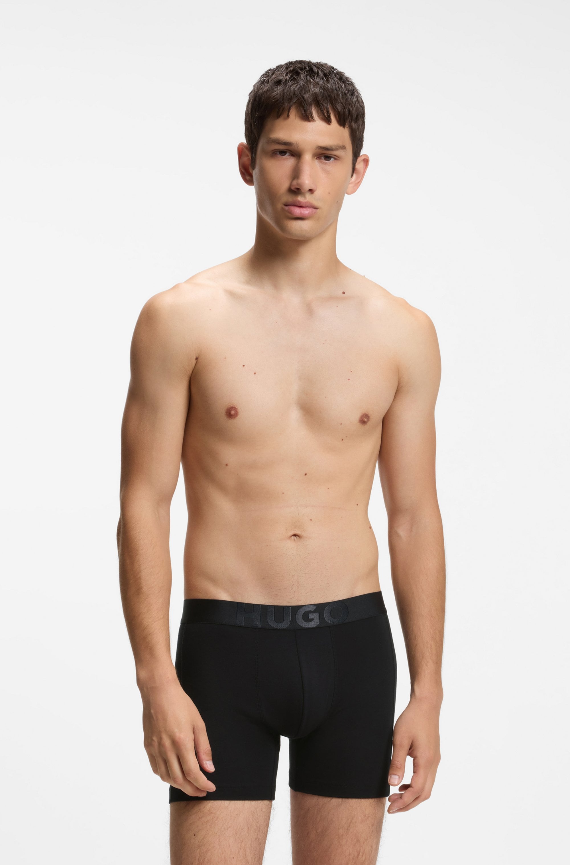 HUGO Underwear Boxershorts »TR GIFT VEGA« 3 Stk. mit kontrastfarbenen Bund