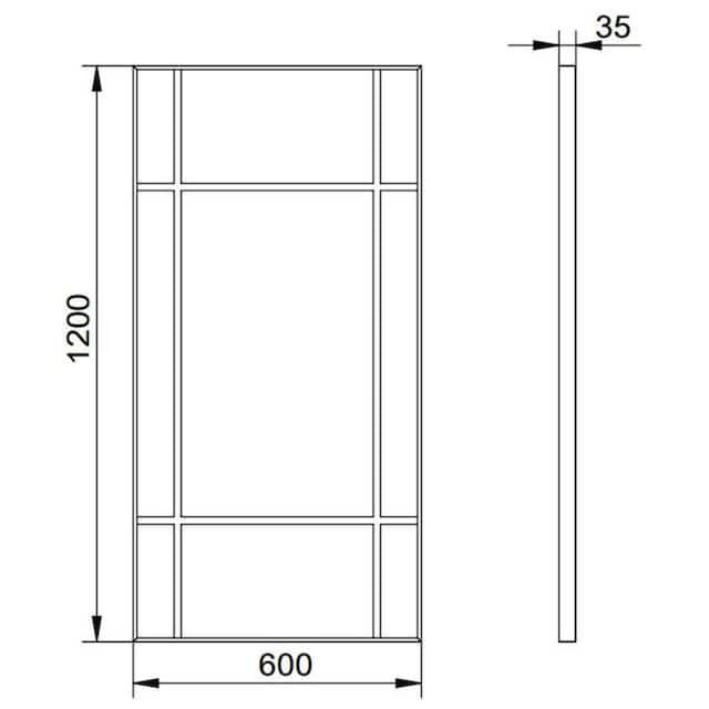 Talos Wandspiegel, dekorativer Spiegel mit Aluminiumrahmen, BxH: 60x120 cm  kaufen | BAUR