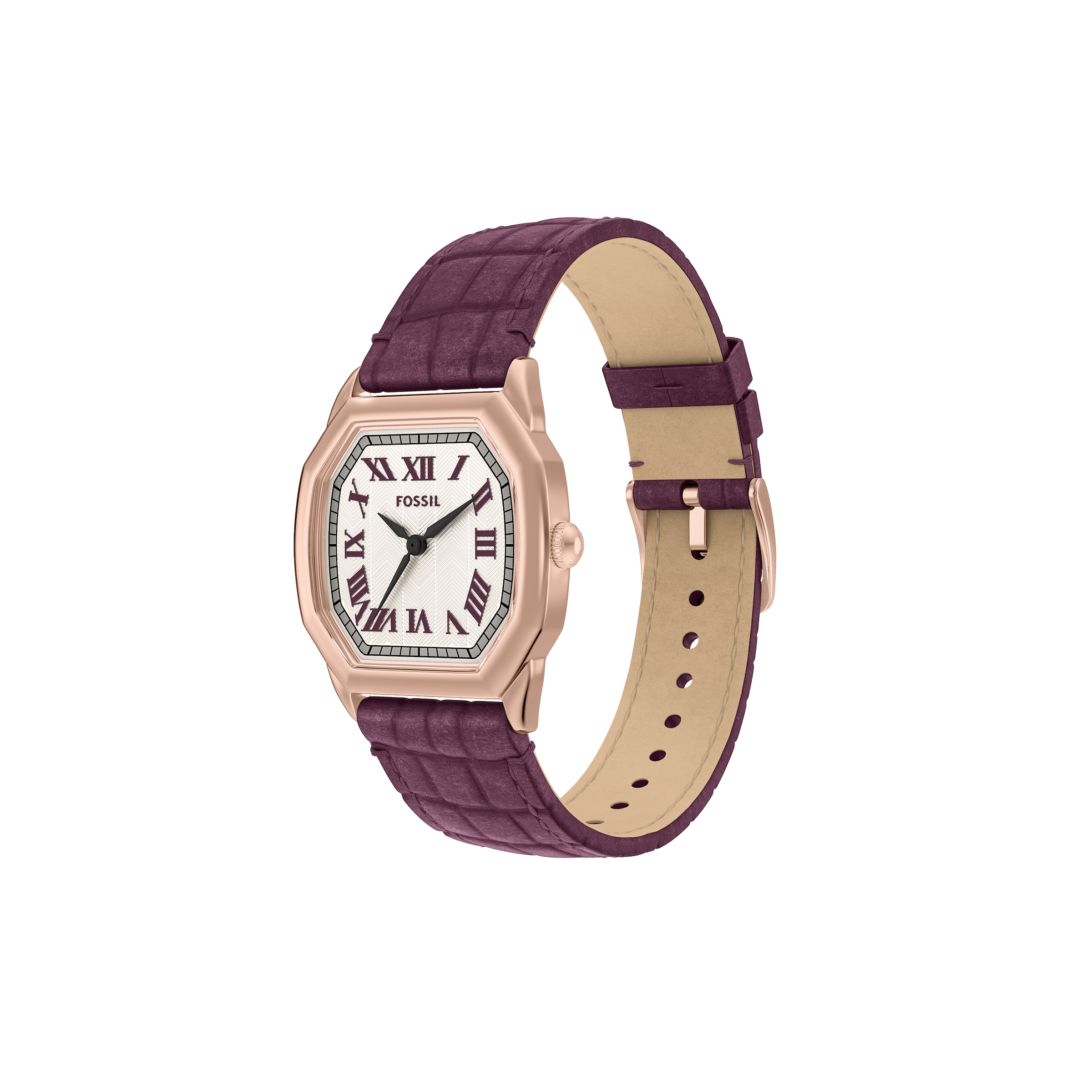 Fossil Quarzuhr »HARLOW«, Armbanduhr, Damenuhr, Lederarmband, analog