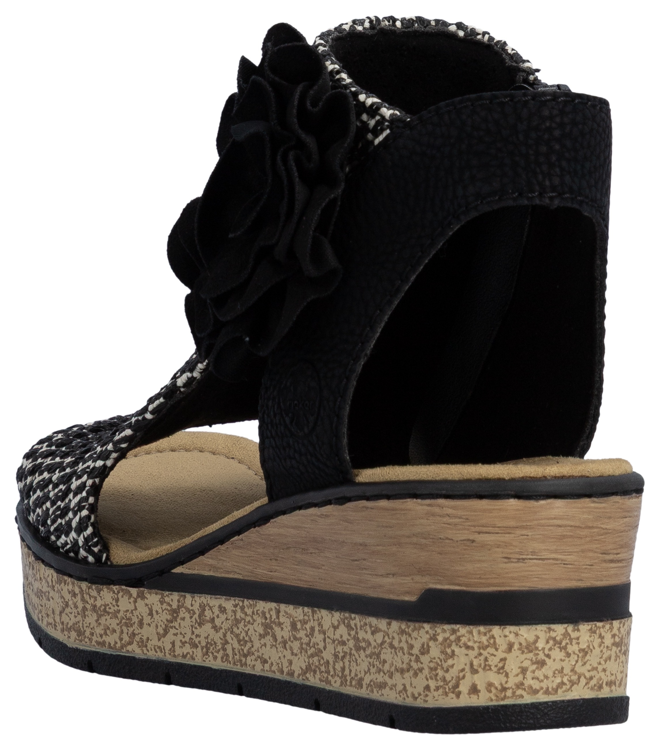 Rieker Schaftsandalette Keilsandale, Sommerschuh, Plateausandalette mit Blü günstig online kaufen