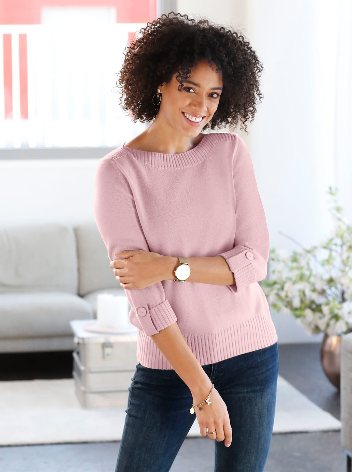 Classic Basics 3/4 Arm-Pullover »U-Boot-Pullover«