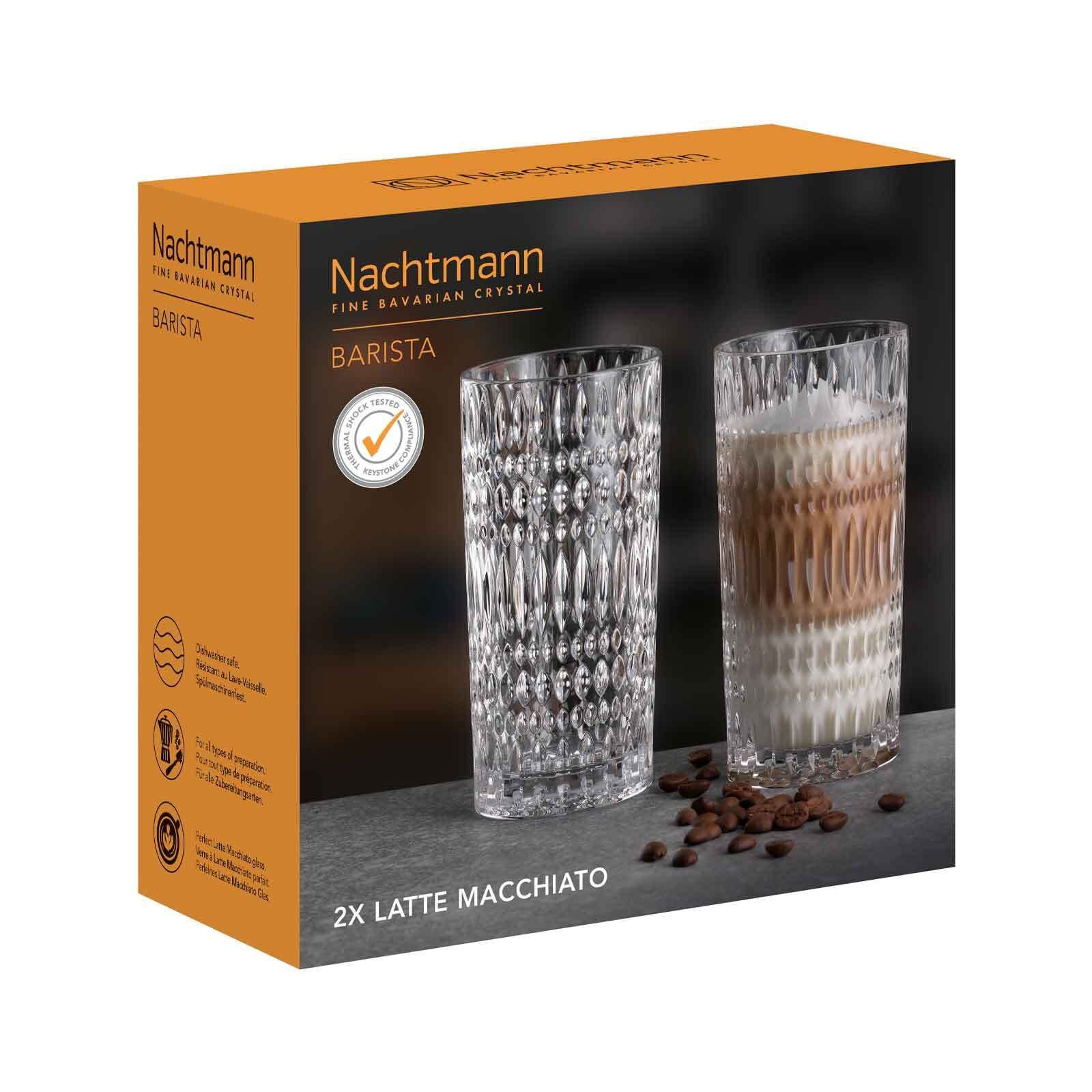 Nachtmann Latte-Macchiato-Glas »Latte Macchiato Gläser Ethno Barista 434 ml 2er Set transparent«