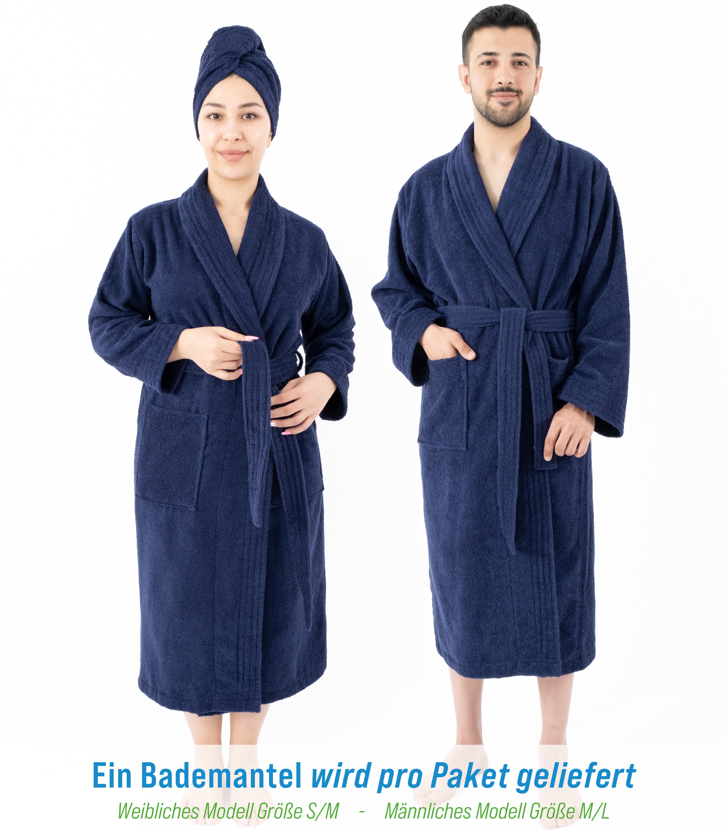 HAMMETEX Bademantel "Bademantel 100% Baumwolle Unisex, 400 GSM, Weich & Sau günstig online kaufen