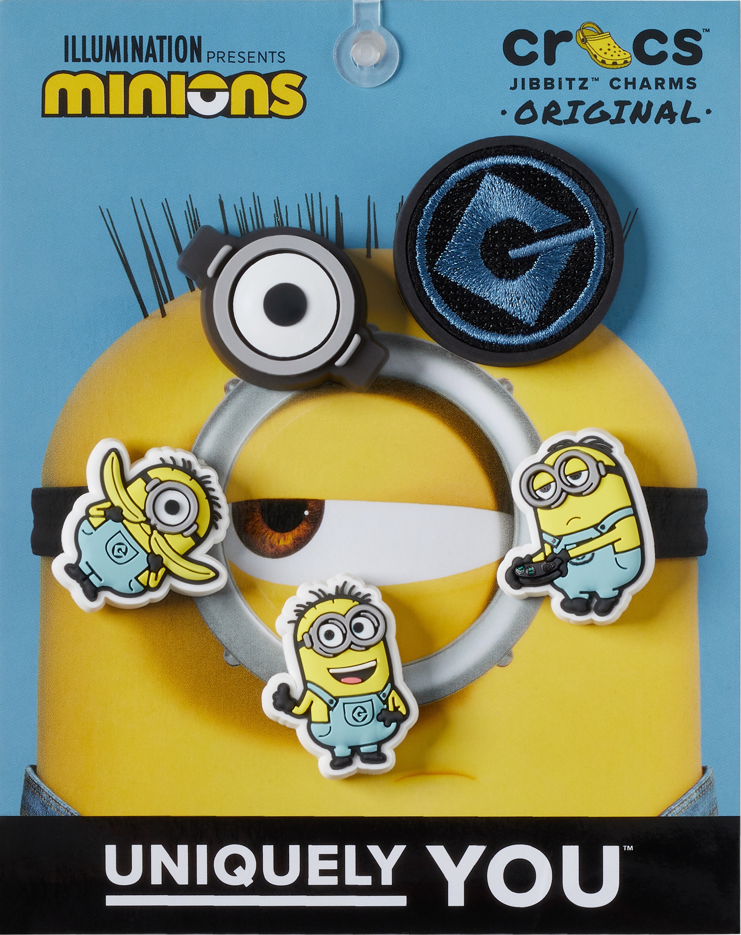 Crocs Schuhanstecker »Jibbitz™ Minions«, (Set, 5 tlg., Kein Spielzeug. Nicht für Kinder unter 3 Jahren geeignet), Charm, Anstecker, Set mit Minions Motive