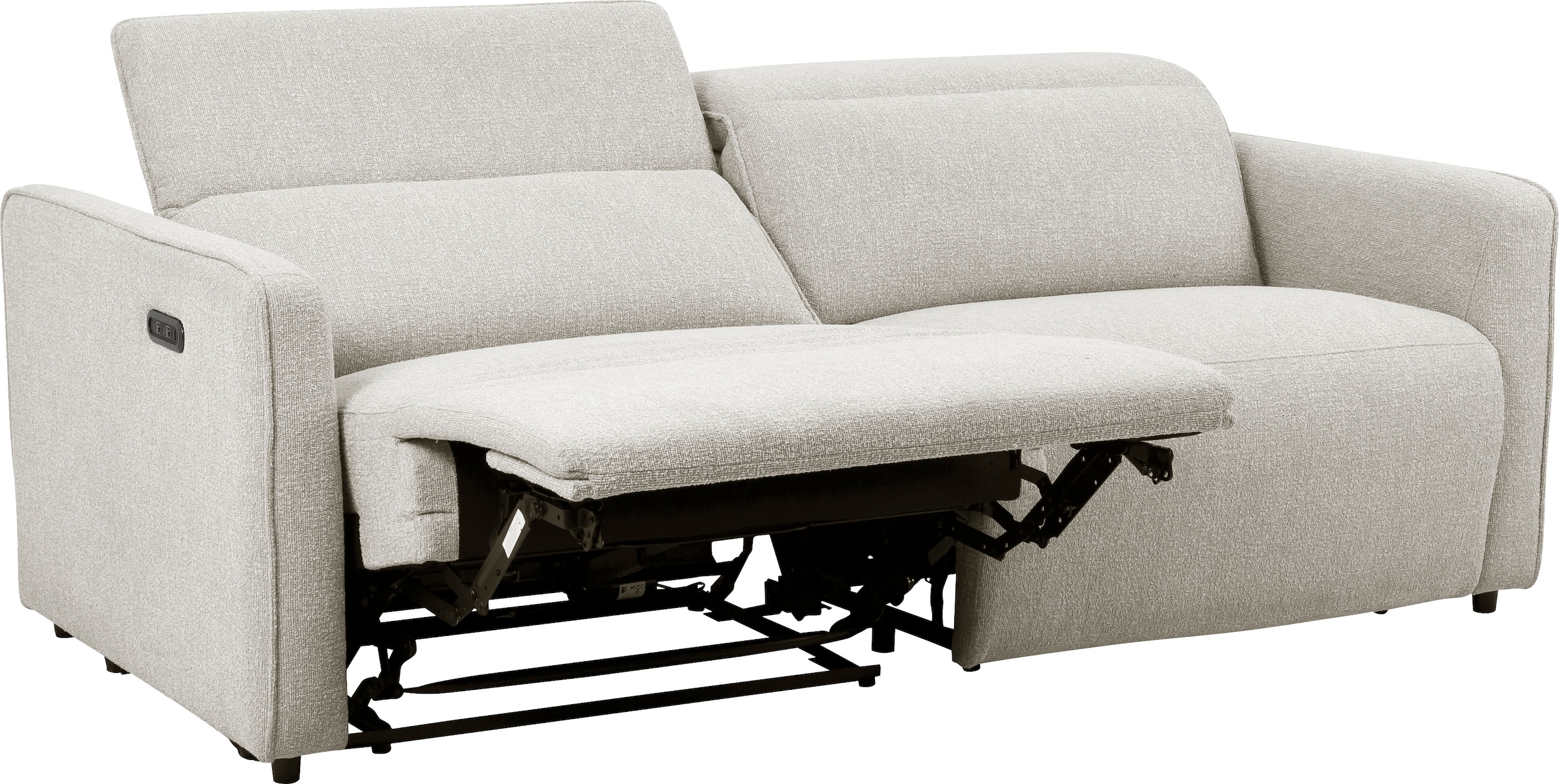 INOSIGN 2-Sitzer »KYLLY, XXL (208 cm) elektrische Relax- und Liegefunktion in 2 Sitzen«, Mega-Sofa, Kopfteilverstellung, USB A/ C, Federkern, Feinstruktur