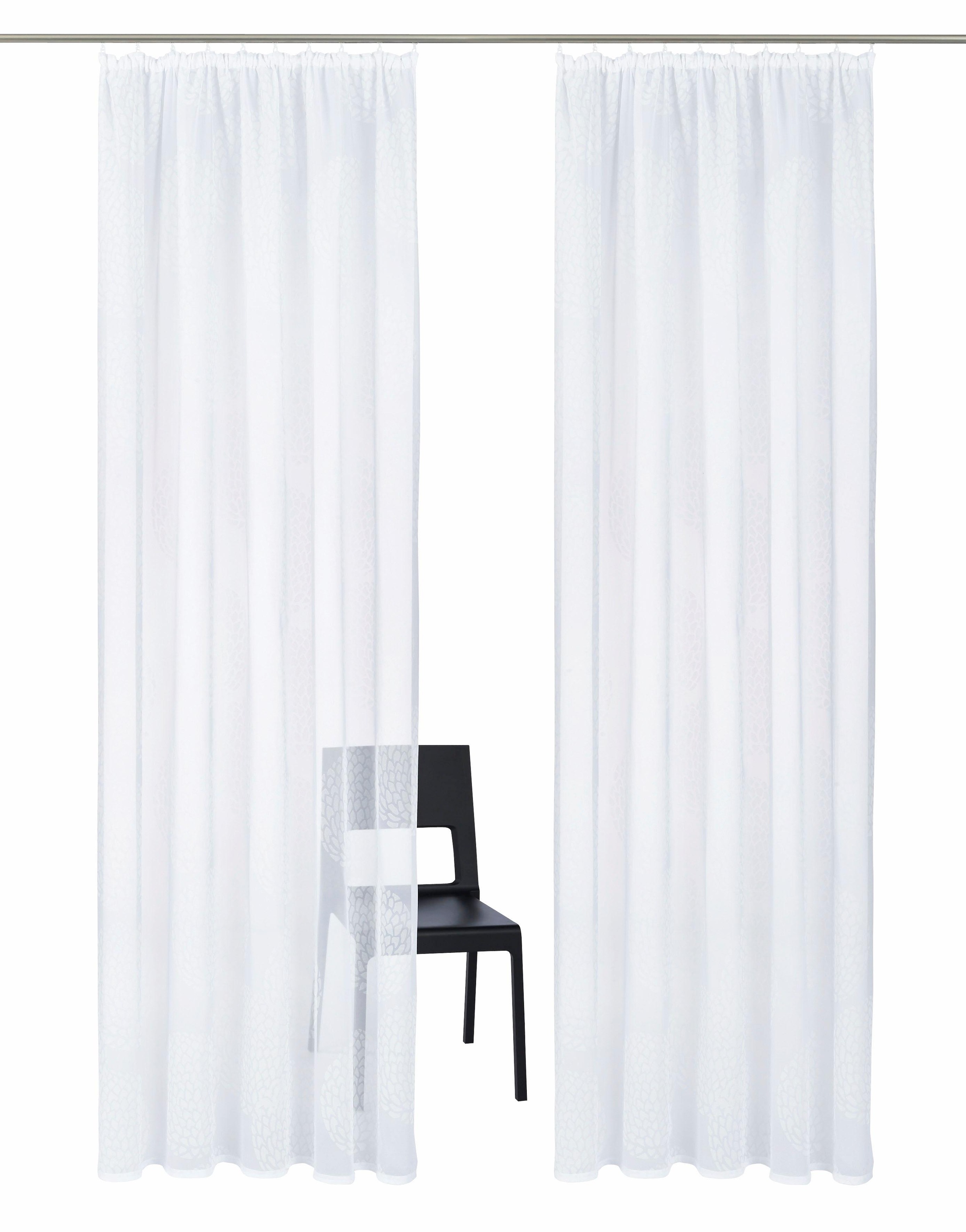 OTTO home Gardine "Belem" Kräuselband 2 Stk. tlg. 1 bzw. 2 Schals, Vorhang, günstig online kaufen