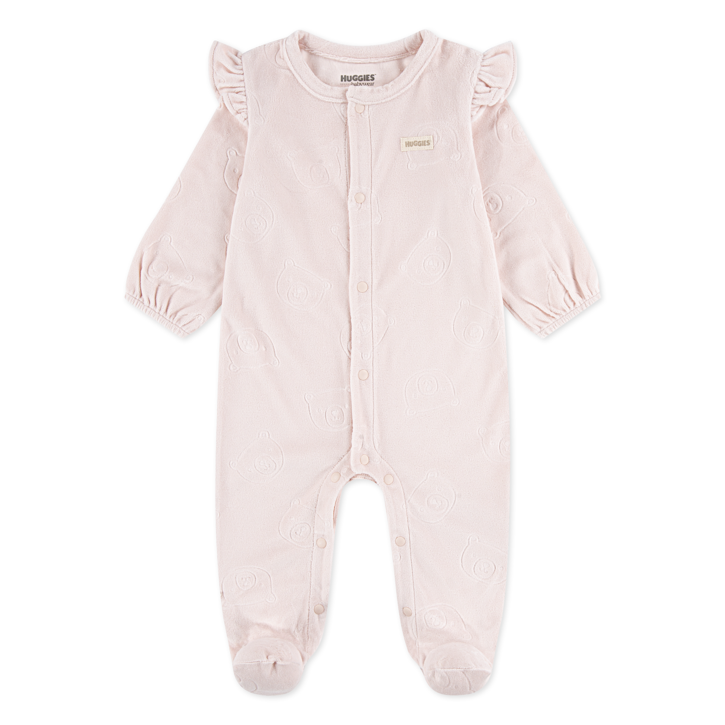 HUGGIES babywear Strampler »HUGG FOOTED COVERALL« Pflegeleichte Fleece- Qualität