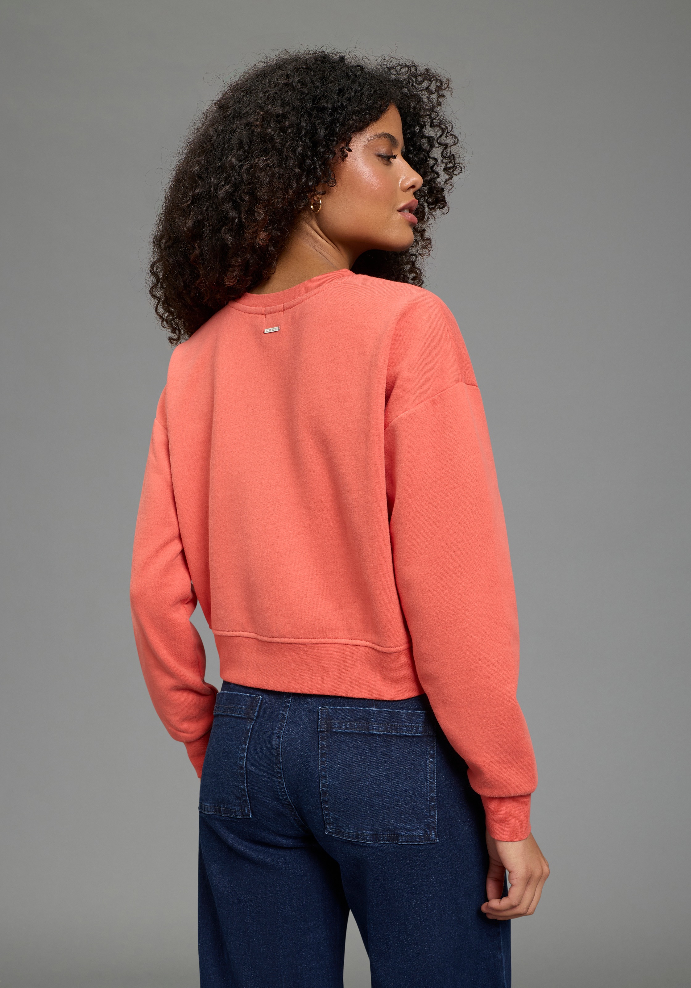 Laura Scott Sweatshirt, Cropped Form günstig online kaufen