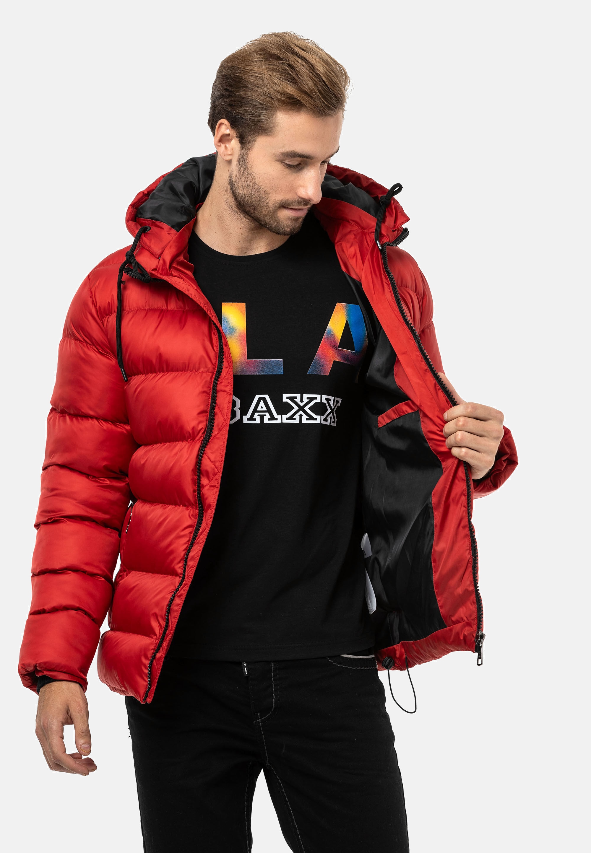 Cipo & Baxx Winterjacke »Jacke«, mit Kapuze, im Steppdesign