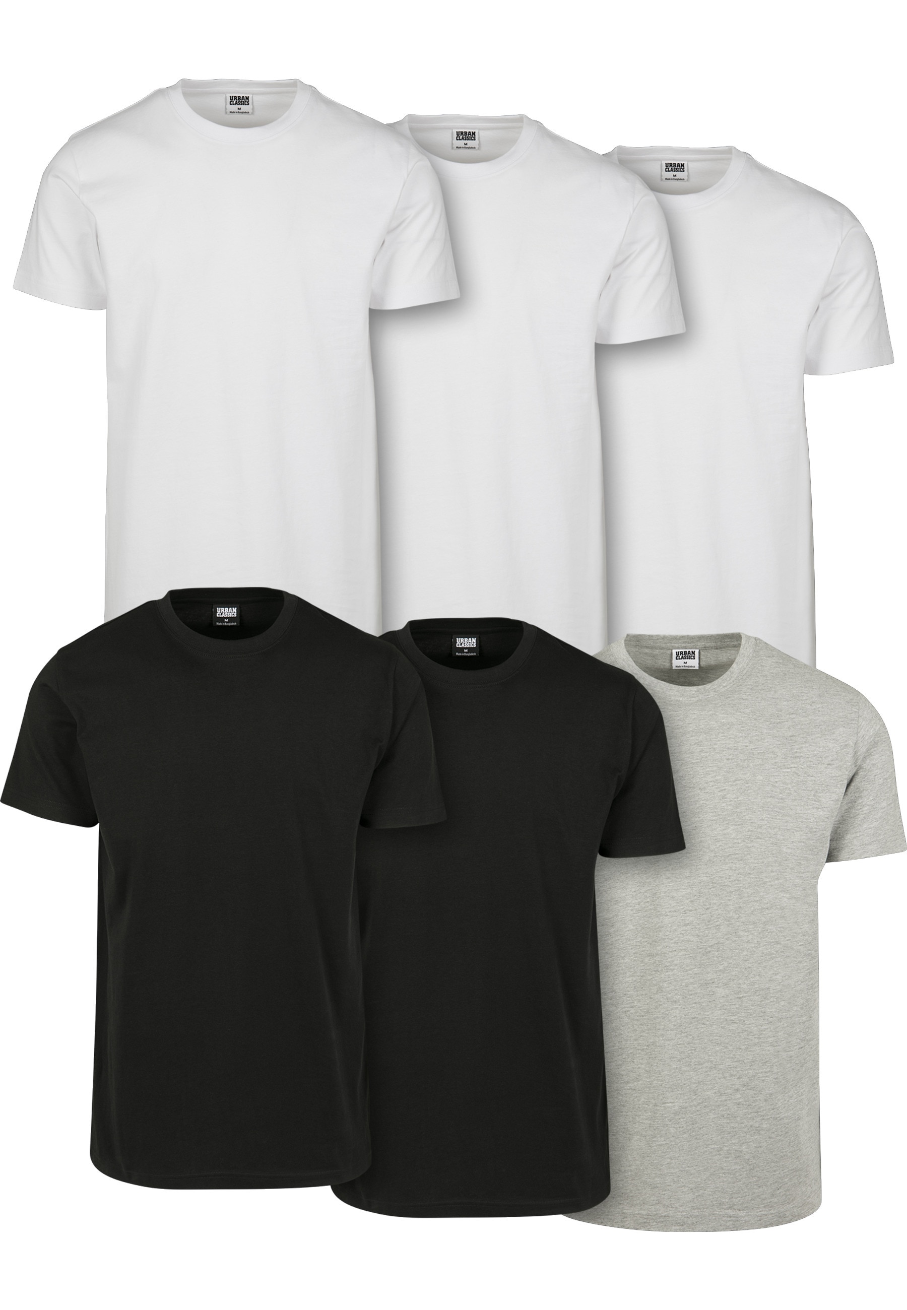 URBAN CLASSICS T-Shirt "Urban Classics Herren Basic Tee 6-Pack" 1 Stk.