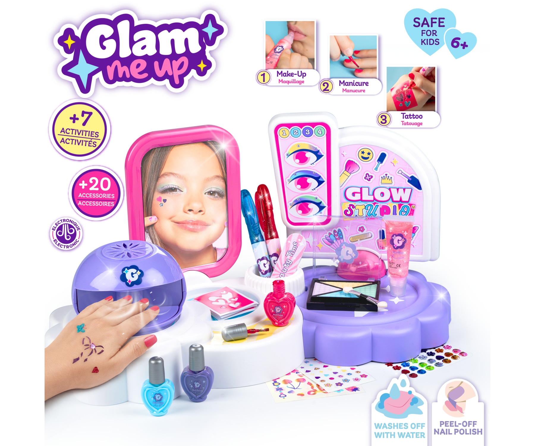 Smoby Kreativset »Glam 3-in-1 Glow Station« Made in Europe