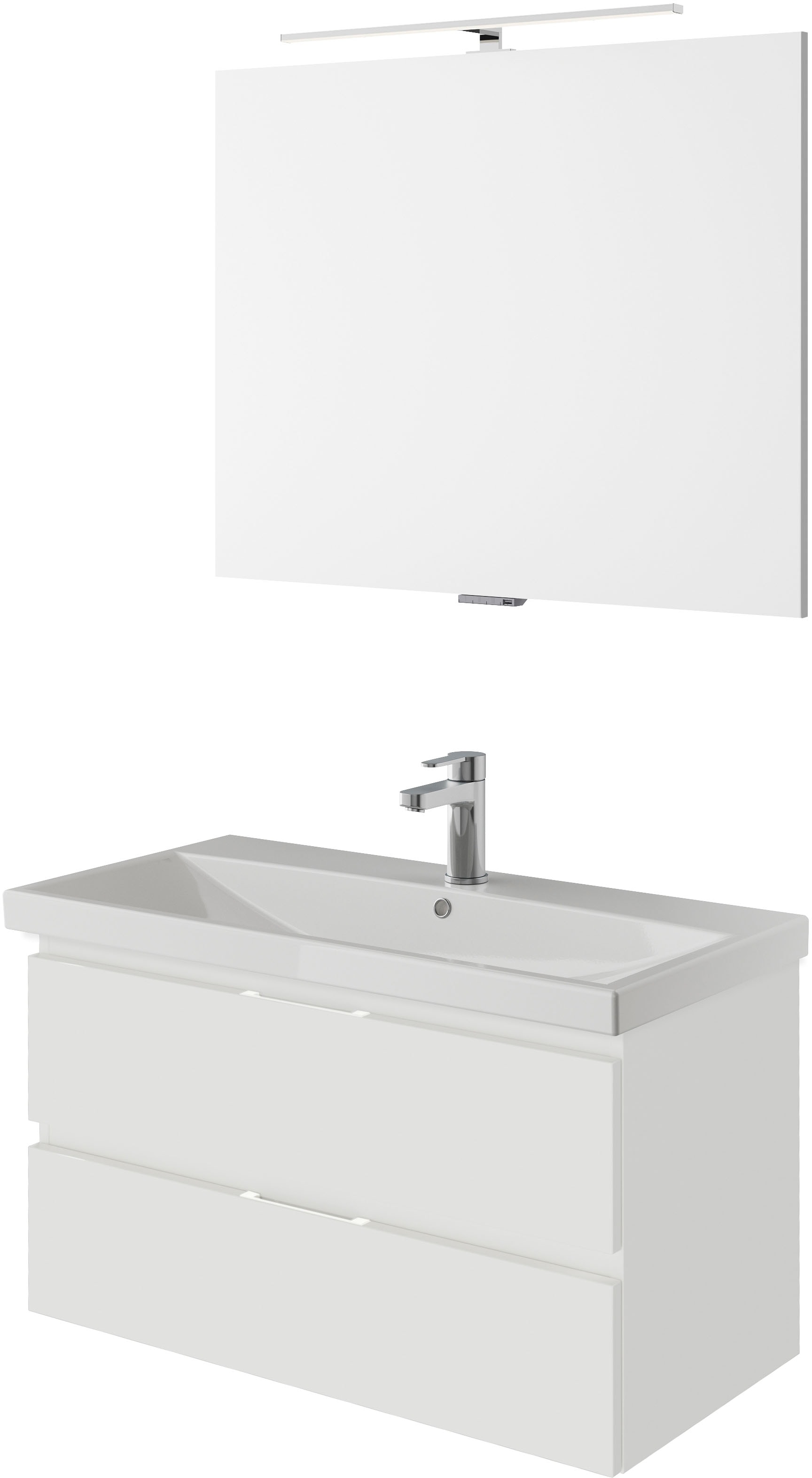 Saphir Badmöbel-Set "Serie 4035 2-teilig, Keramikwaschtisch mit LED-Spiegel günstig online kaufen