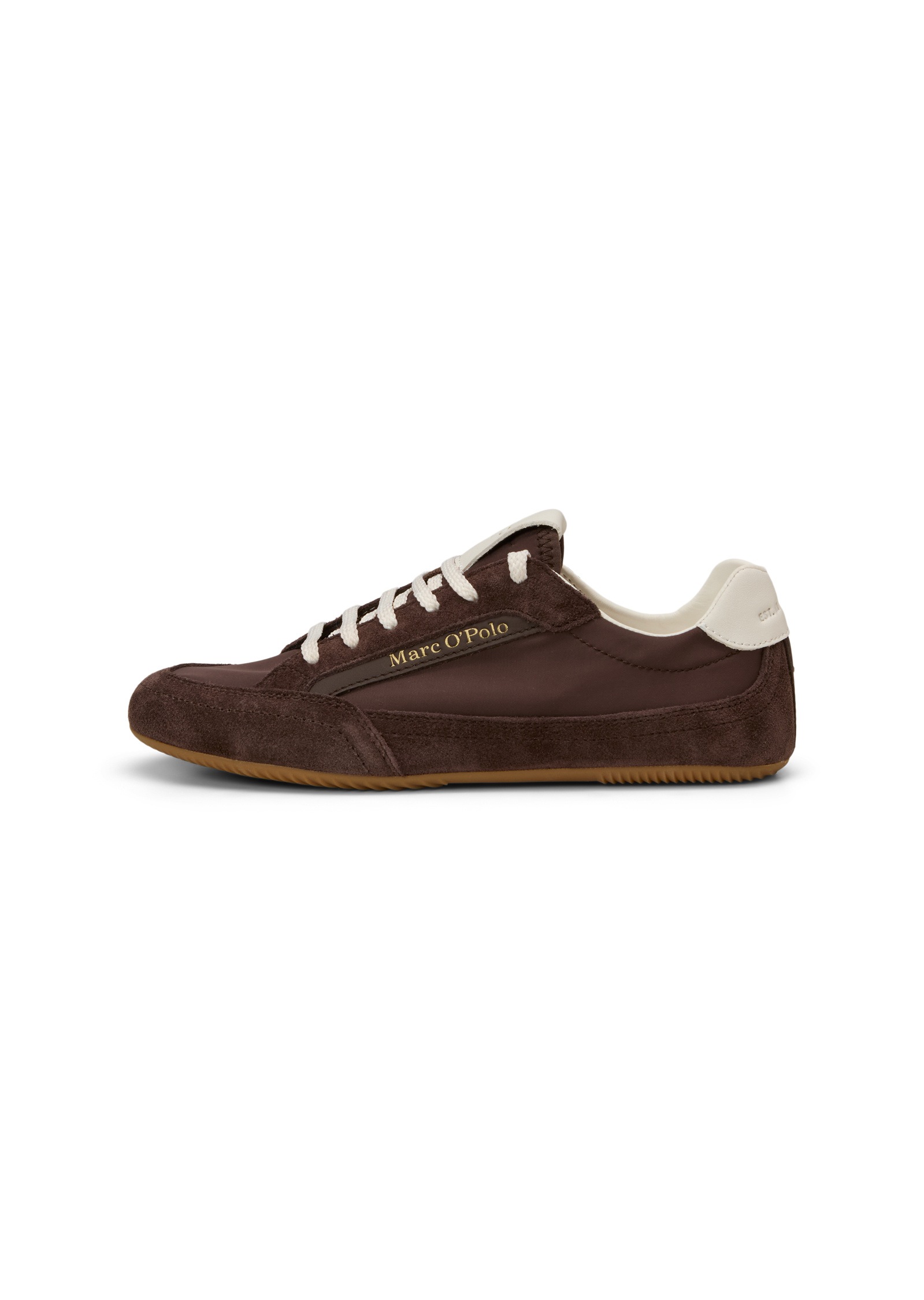 Sneaker MARC O'POLO "aus leichtem Material-Mix", Herren, Gr. 37, burnt coffee, Obermaterial: 90% Leder (Rind), 10% Polyamid, unifarben, Schuhe Sneaker 2